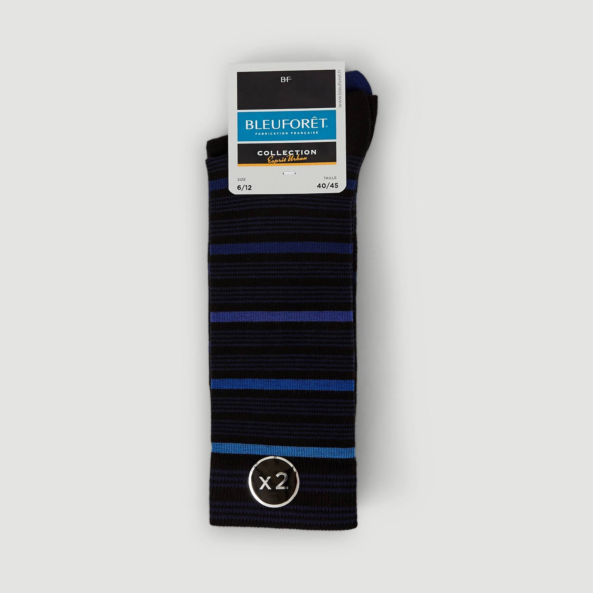 Lot de 2 paires de chaussettes - BLEUFORET, Multicolore, large image number 0