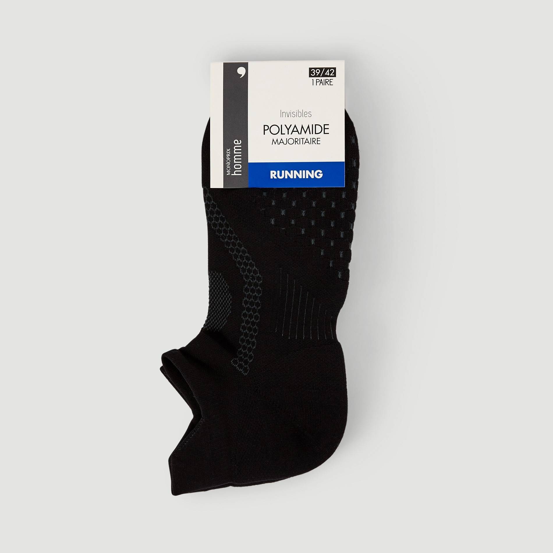 Chaussettes invisibles run, Noir, large image number 0