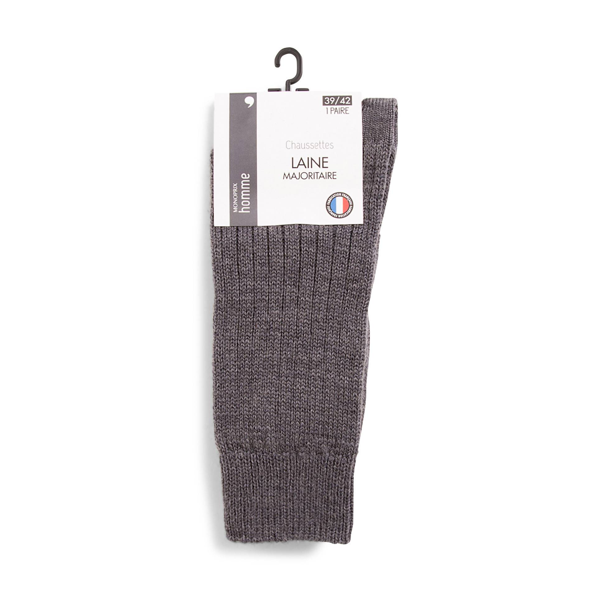Chaussettes en laine, Gris, large image number 0.0