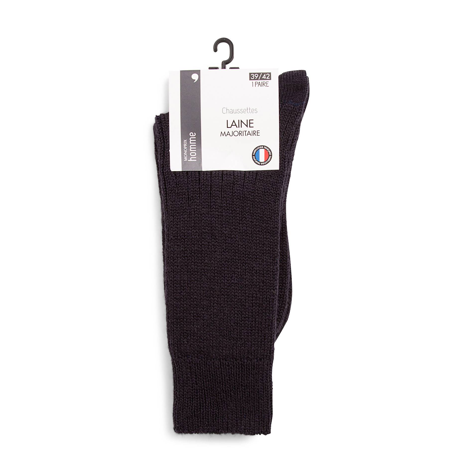 Chaussettes en laine, Marine, large image number 0.0