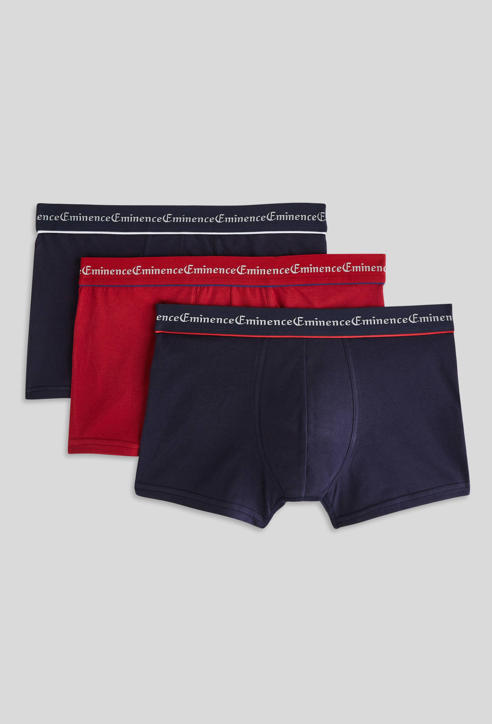 Lot de 3 boxers en coton BUSINESS Eminence, certifi&eacute; OEKO-TEX, Marine, large image number 0