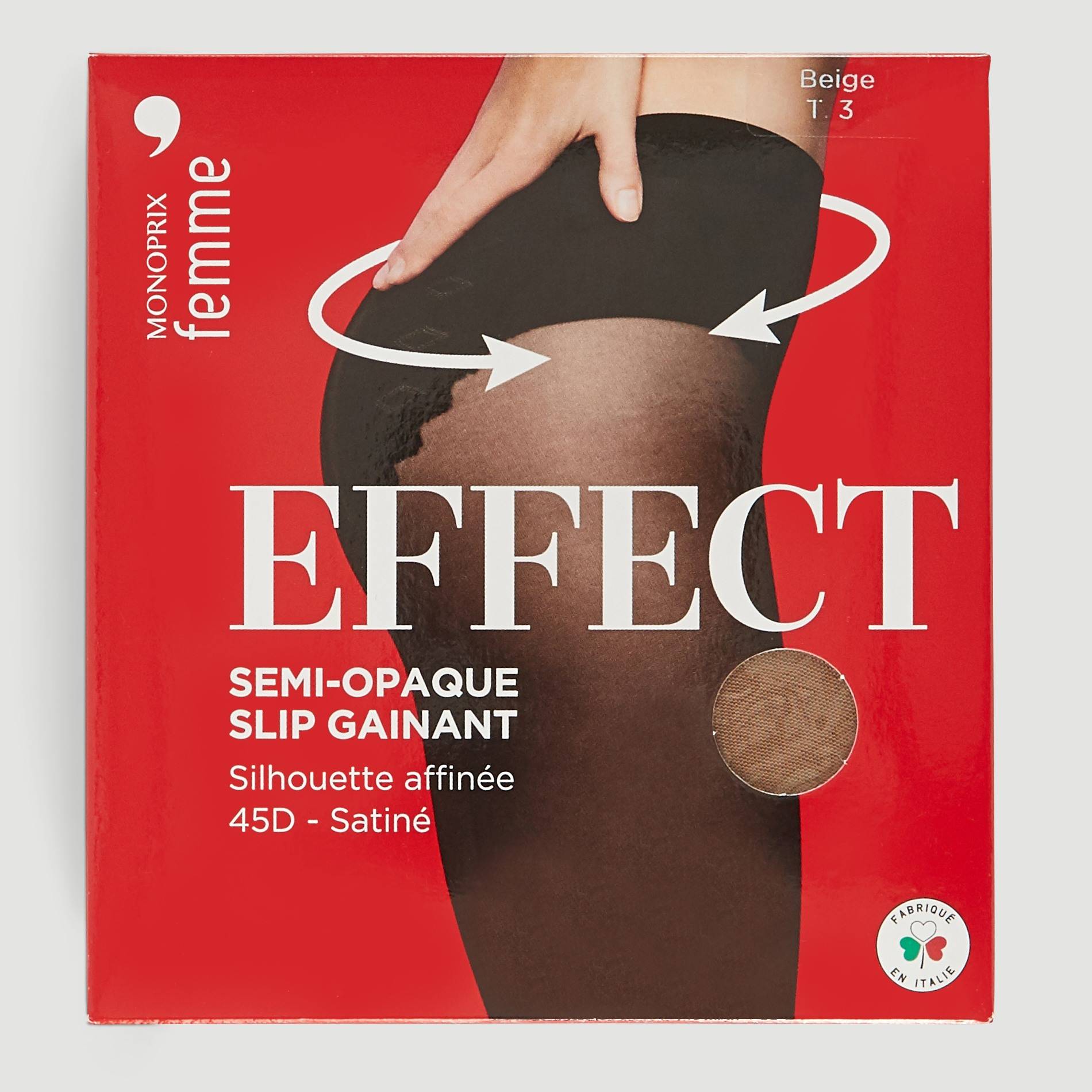 Collant slip gainant EFFECT, Beige clair, large image number 0