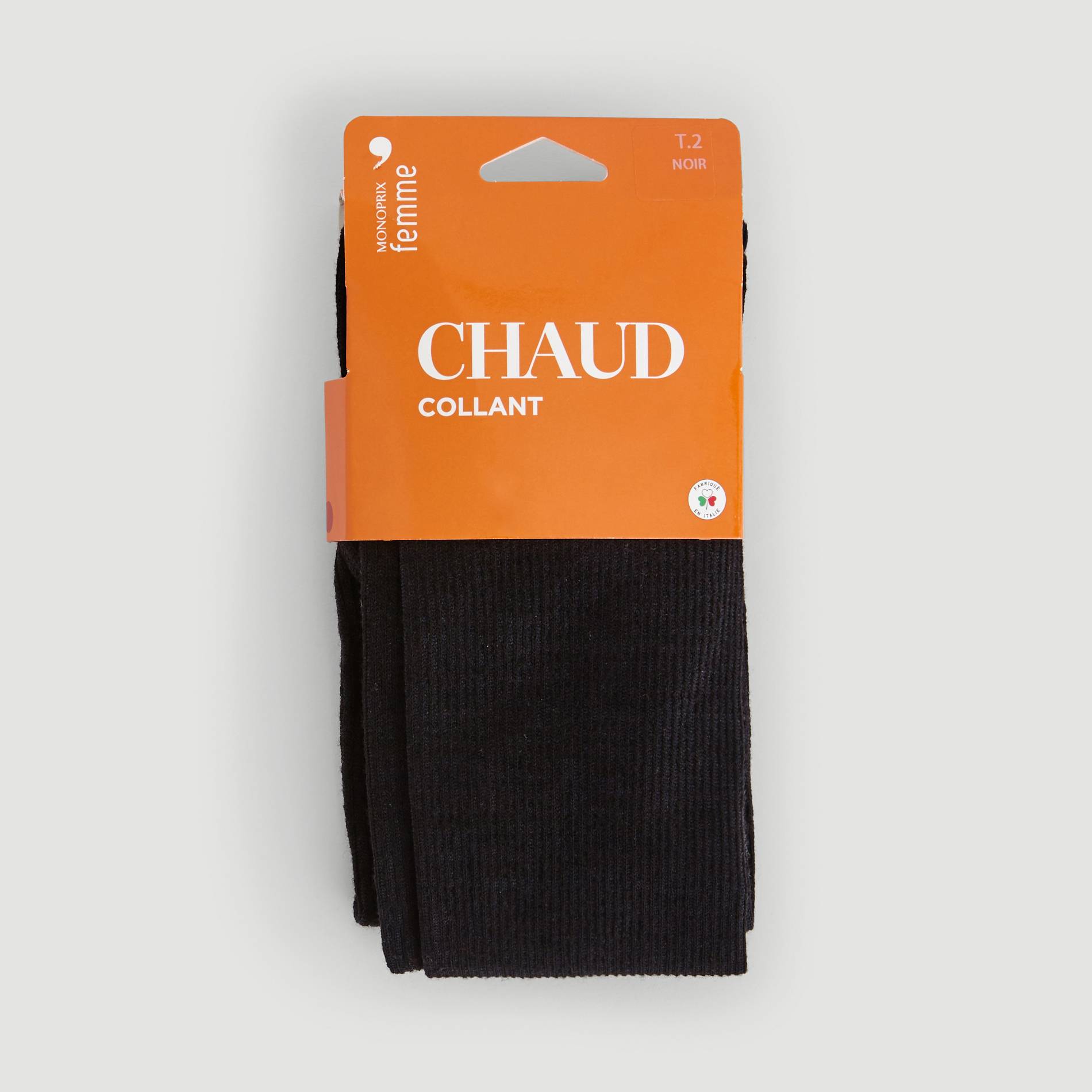 Collant contenant de la laine CHAUD, Noir, large image number 0