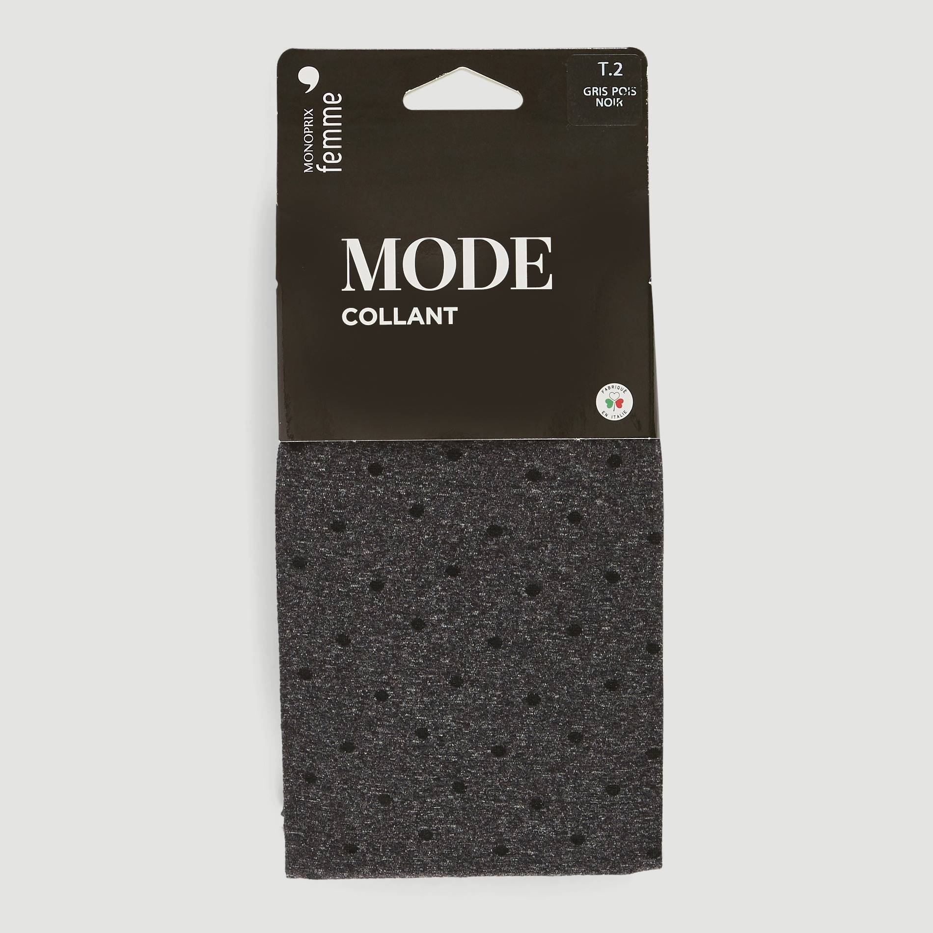 Collant &agrave; pois MODE, Gris, large image number 0