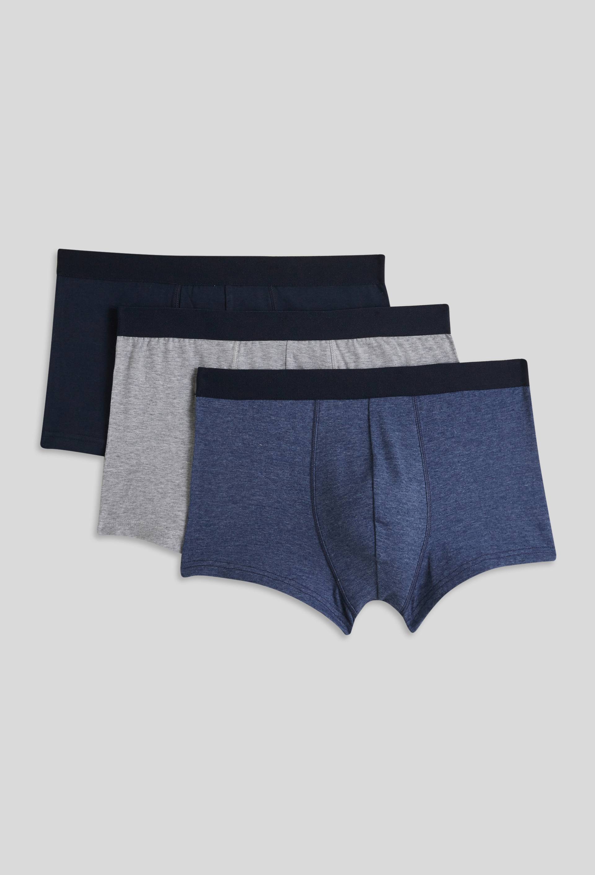 Lot de 3 boxers en coton BIO GOTS, Gris, swatch image