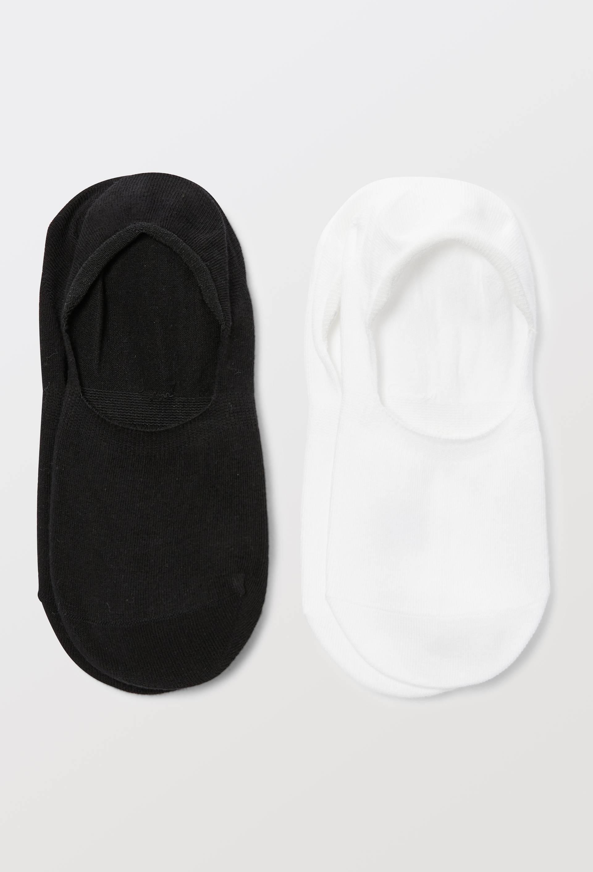 Lot de 2 paires de prot&egrave;ge pied en coton DIM, Noir, large image number 0