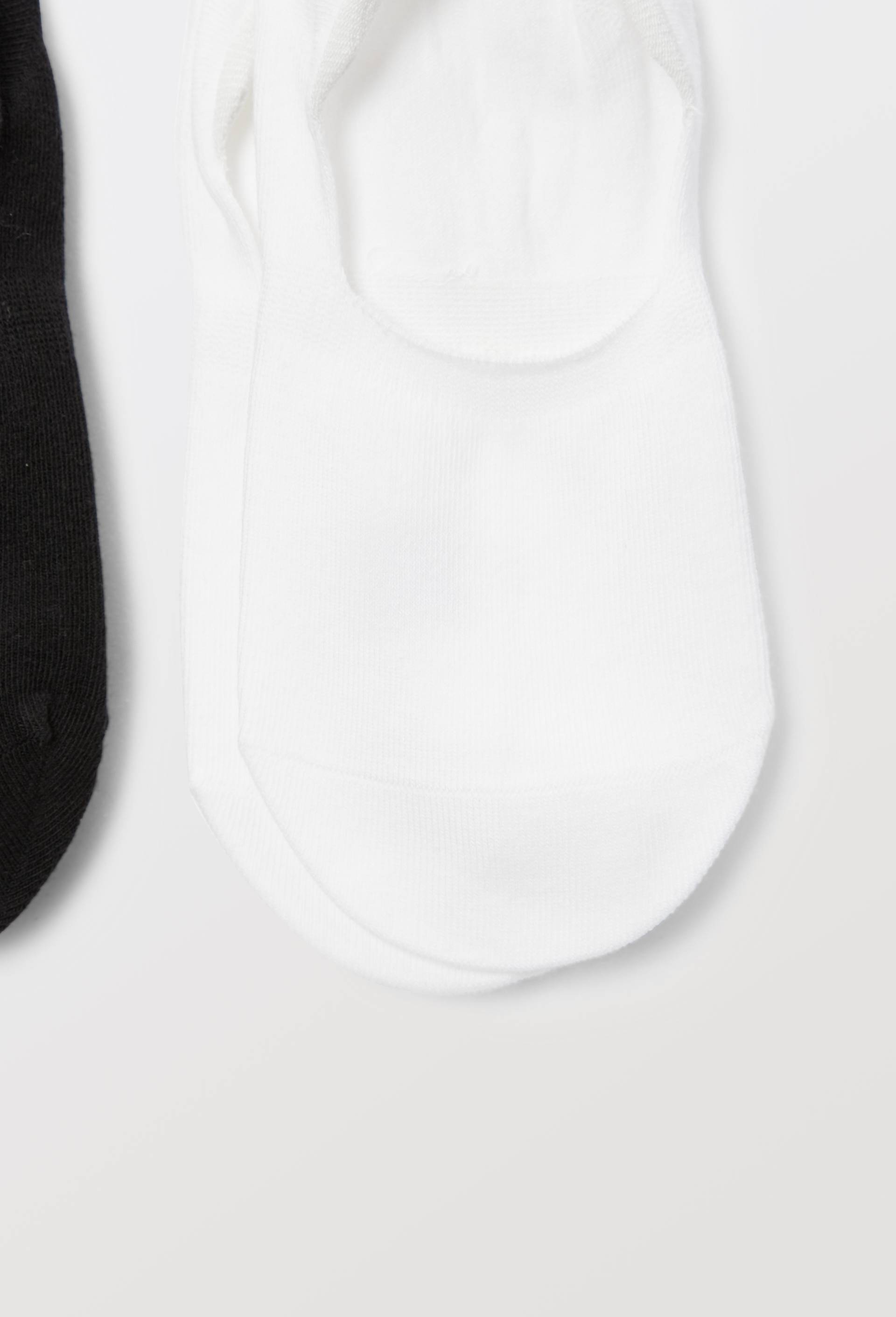 Lot de 2 paires de prot&egrave;ge pied en coton DIM, Noir, large image number 1.0