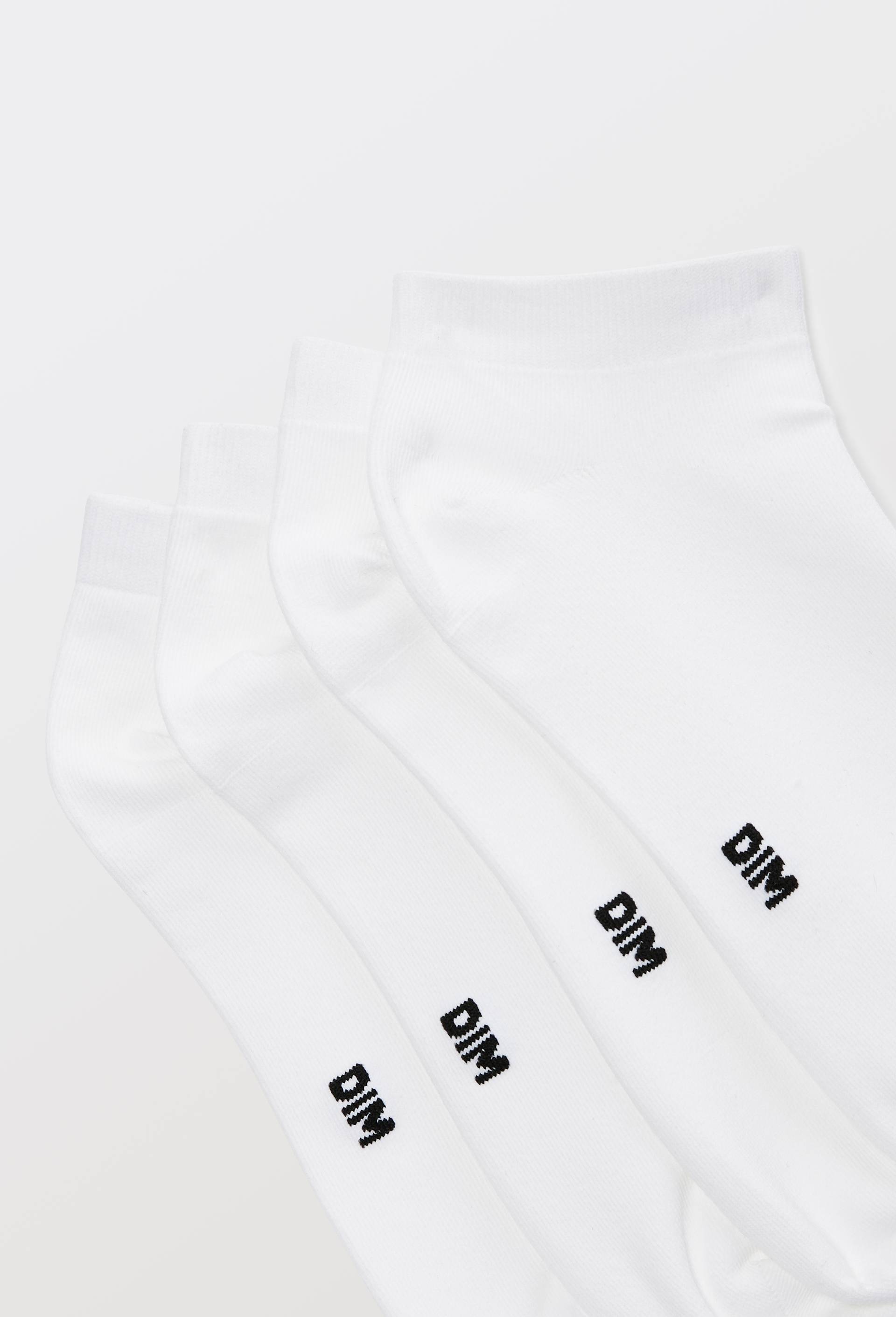Lot de 2 paires de socquettes toucher doux DIM, Blanc, large image number 1