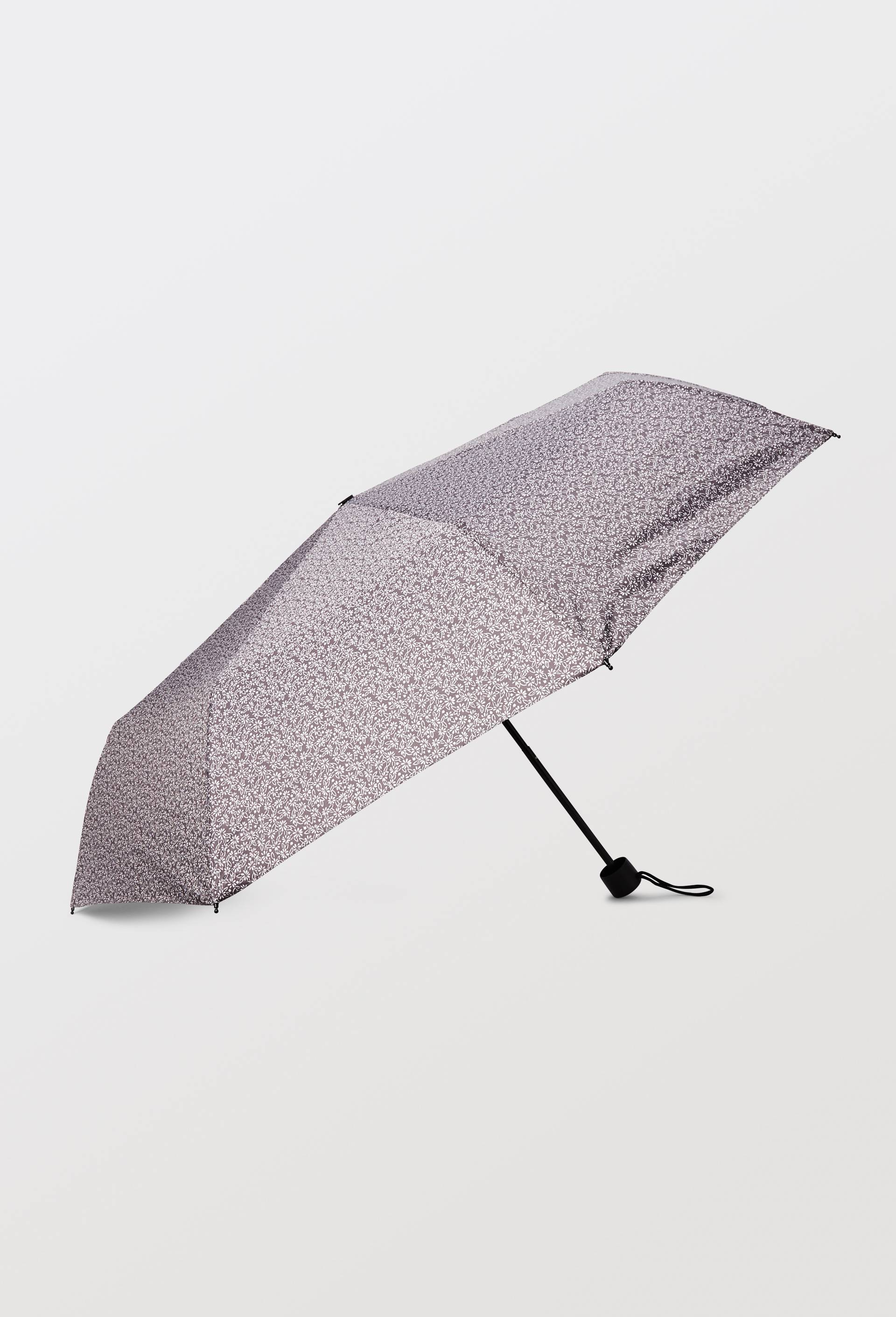 Parapluie manuel petit format imprim&eacute;, Gris fonc&eacute;, large image number 1.0