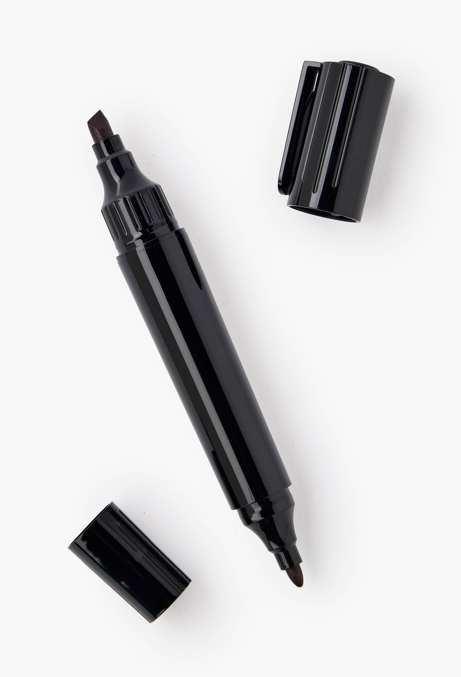 Marqueur permanent noir double pointe, , large image number 1