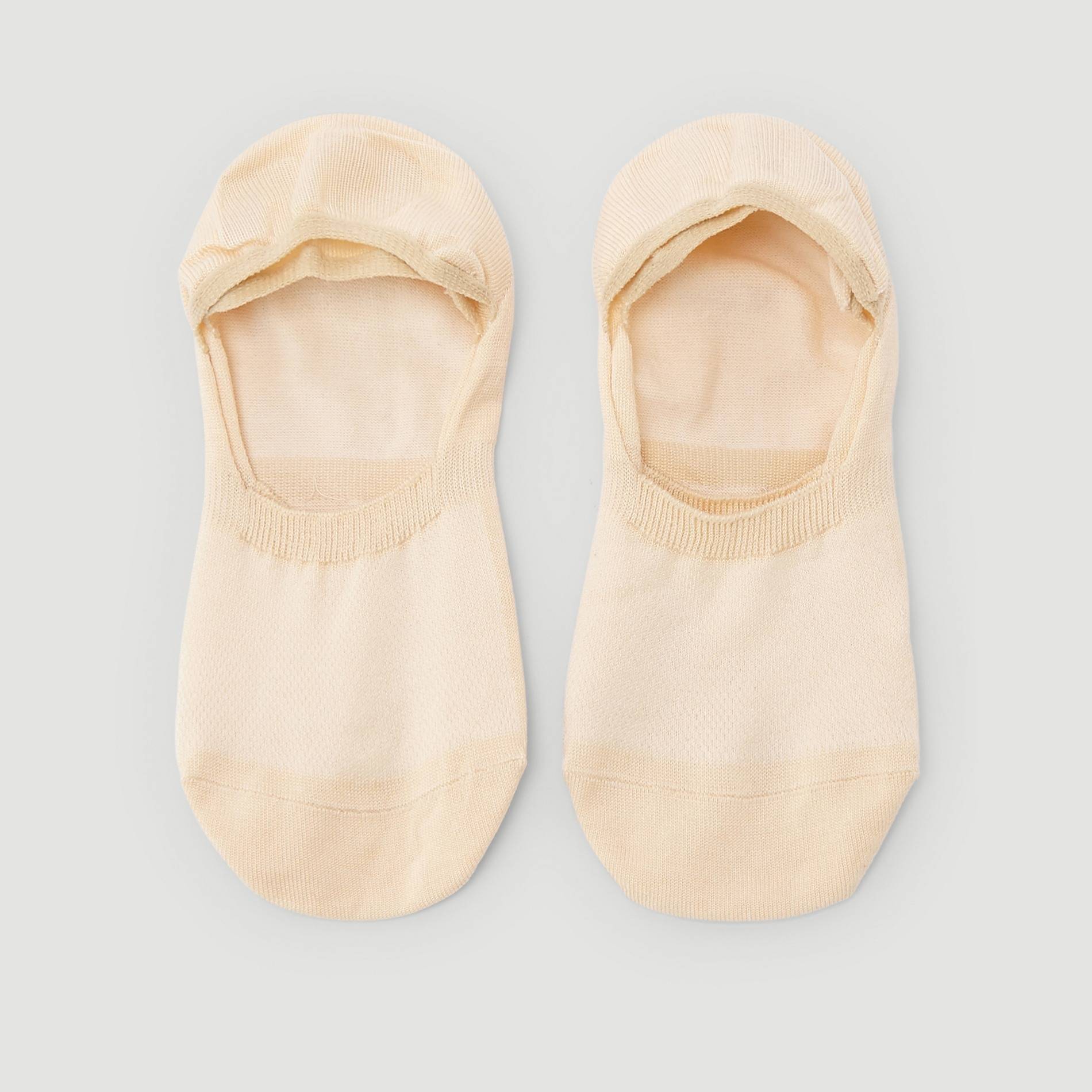 Lot de 2 paires de protège-pied en fil d'écosse, Beige, large image number 1.0