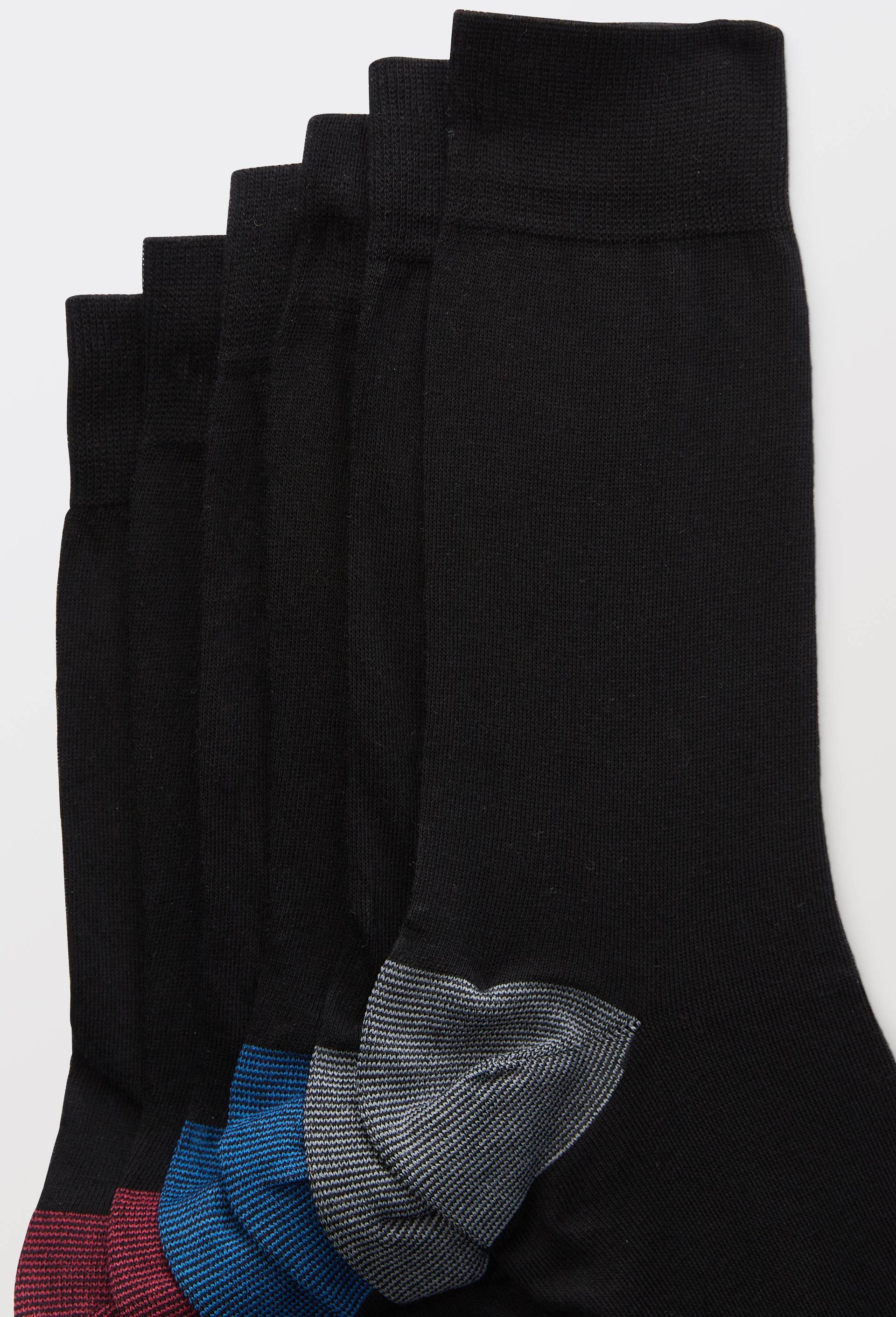 Lot de 3 paires de chaussettes talon pointe en coton DIM, Noir, large image number 1