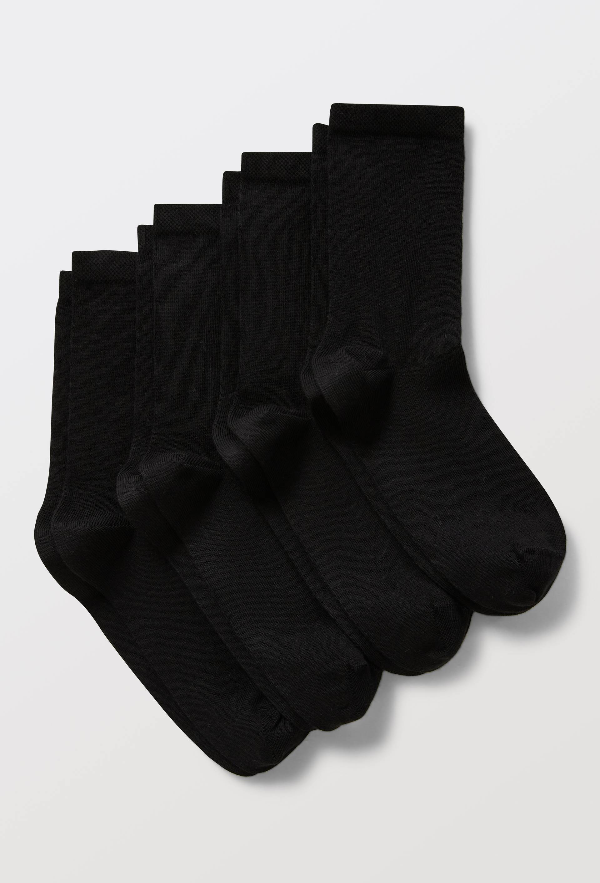 Lot de 4 paires de chaussettes en coton, Noir, large image number 0