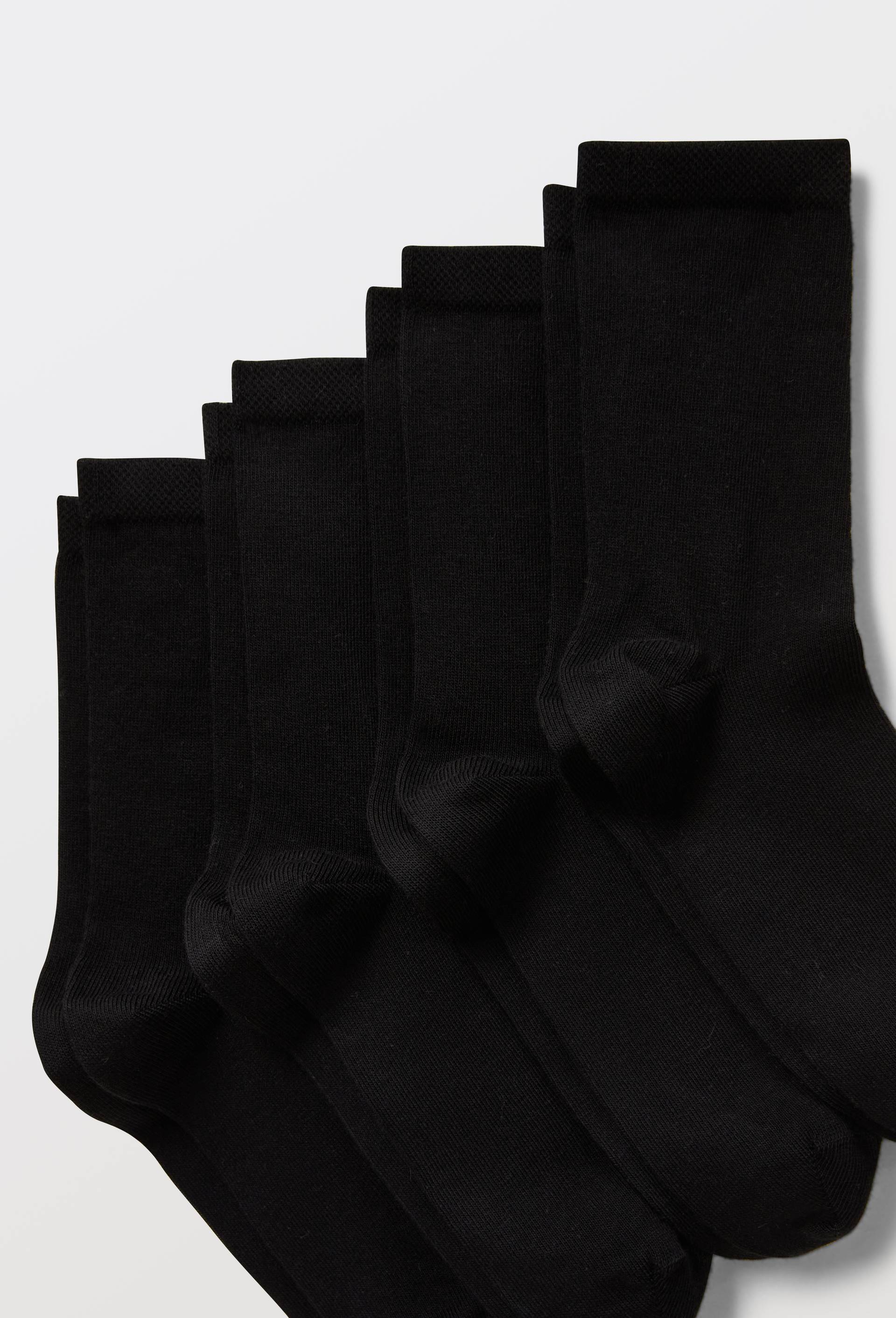 Lot de 4 paires de chaussettes en coton, Noir, large image number 1.0