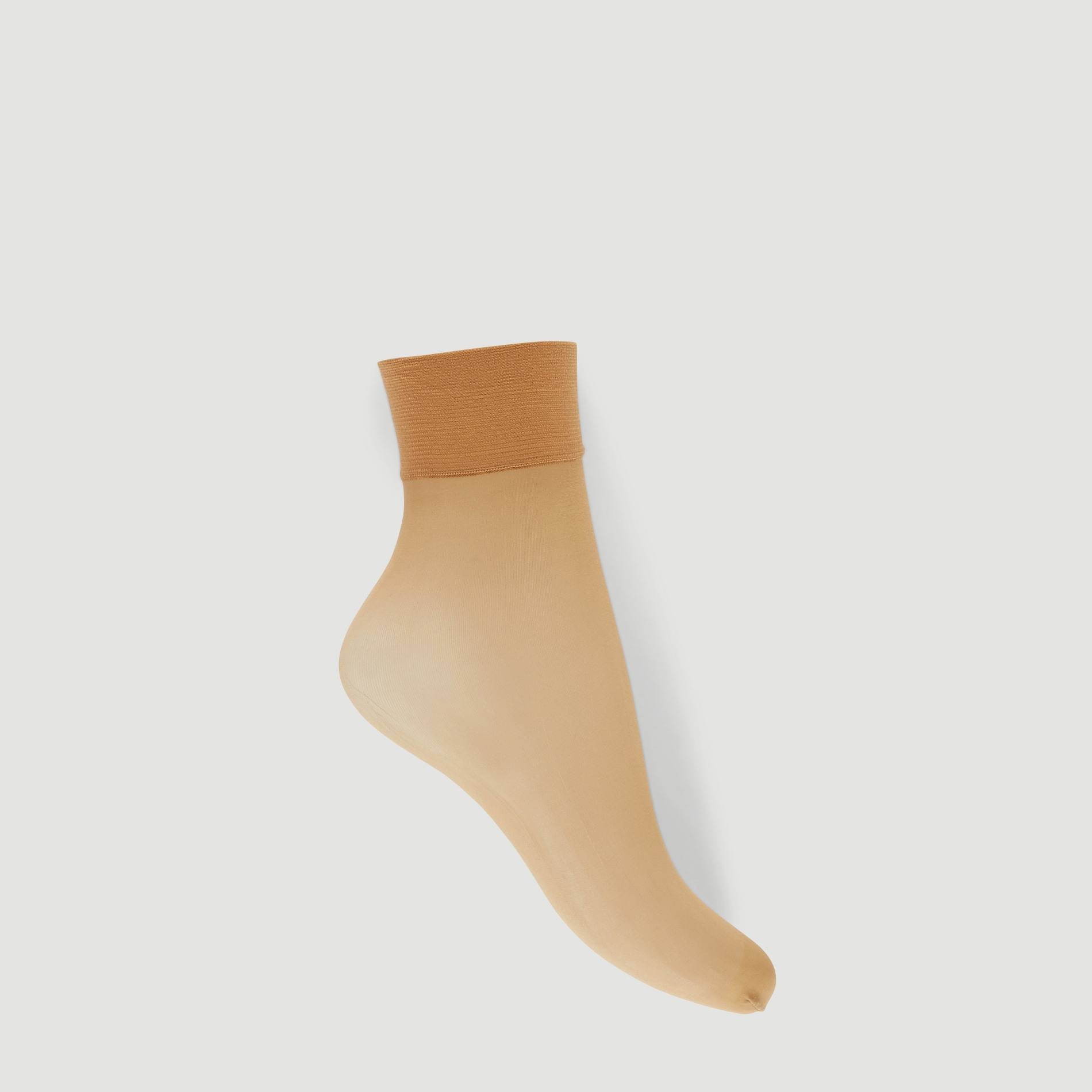 Lot de 2 socquettes voile ind&eacute;maillable ACTIV, Beige clair, large image number 1