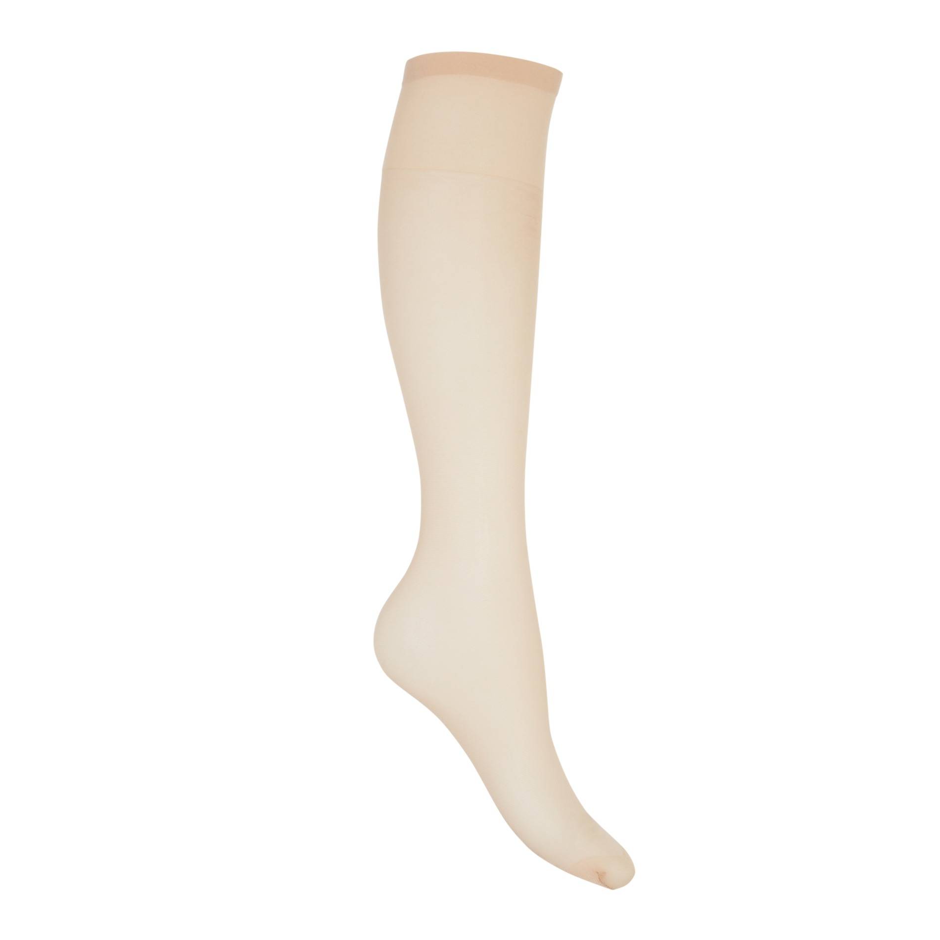 Lot de 2 paires de mi bas voile r&eacute;sistant Le Bourget, Beige clair, large image number 1