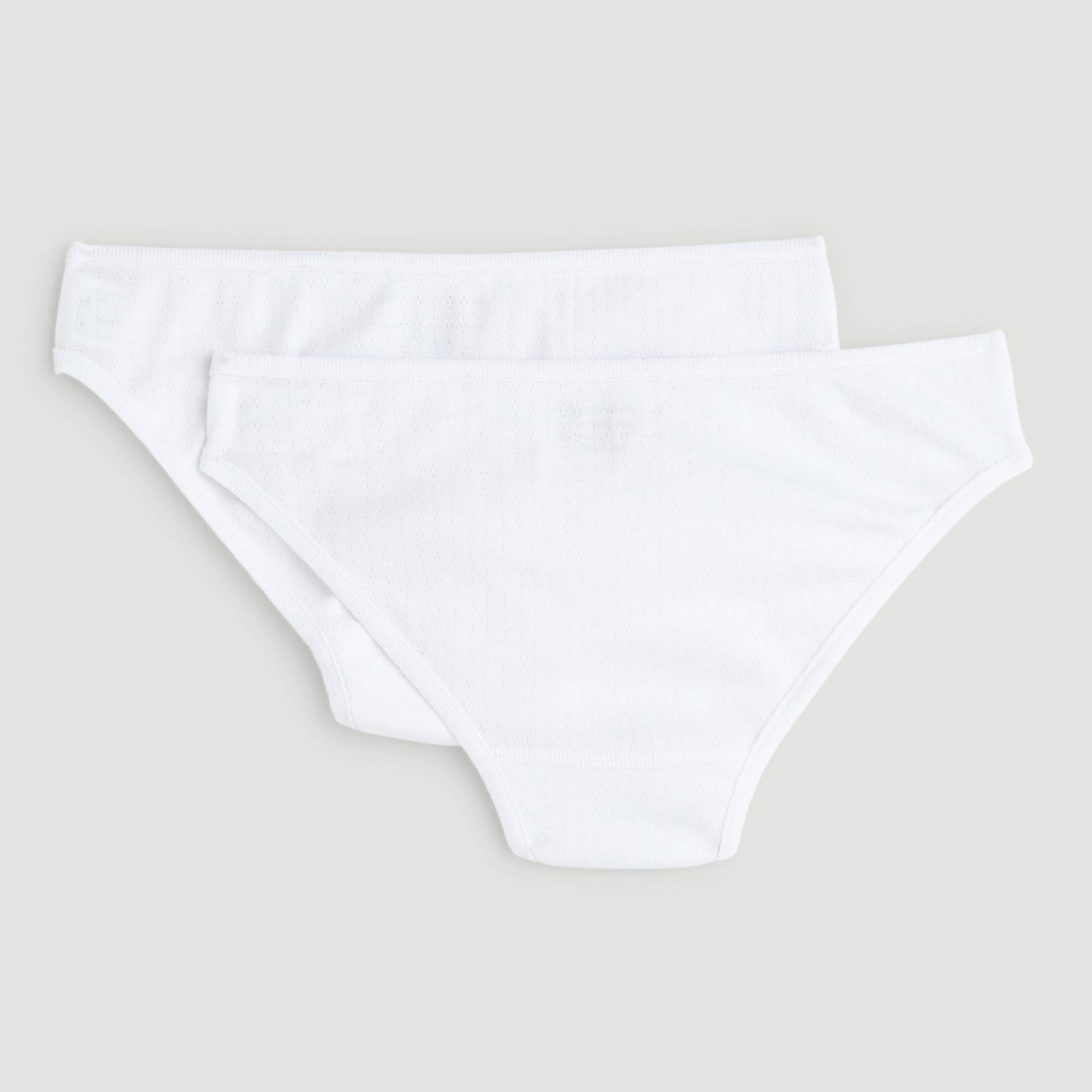 Lot de 2 culottes en coton BIO, Blanc, large image number 1.0