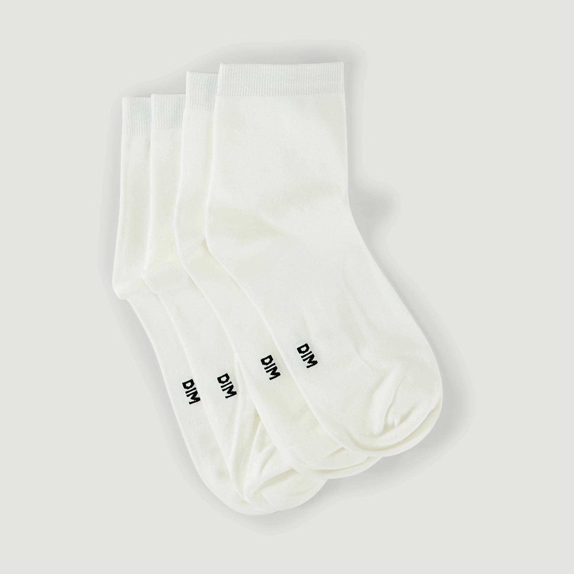 Lot x2 socquettes skin, noir, DIM, Blanc, large image number 1.0