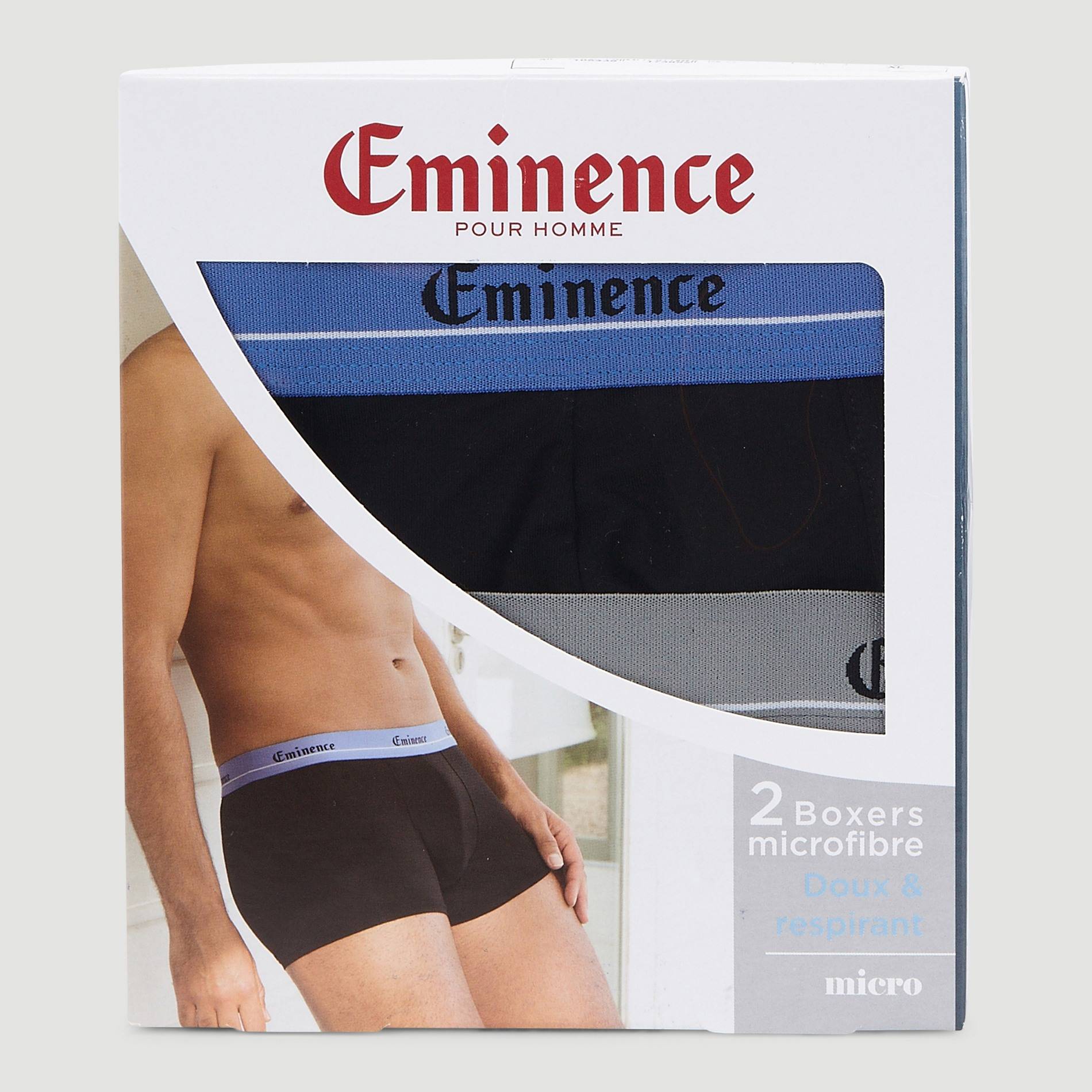 Lot de 2 boxers en microfibre, Noir, large image number 0.0