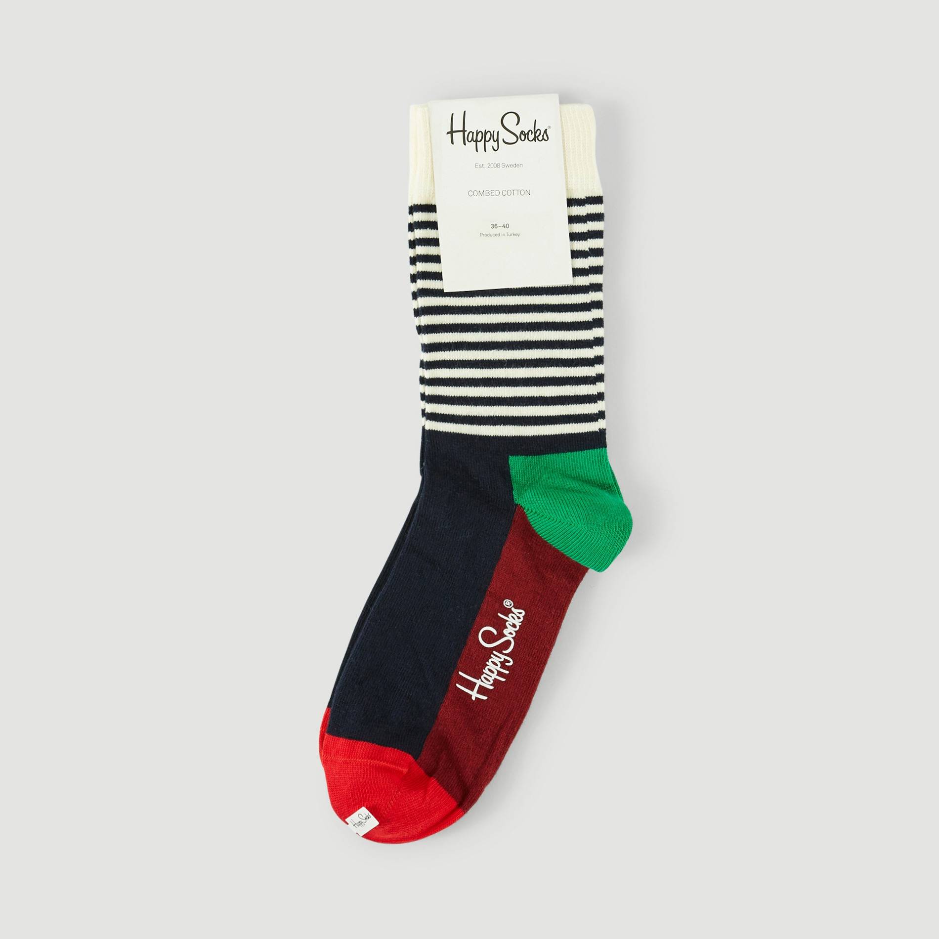Chaussettes half stripe, Marine, large image number 0.0