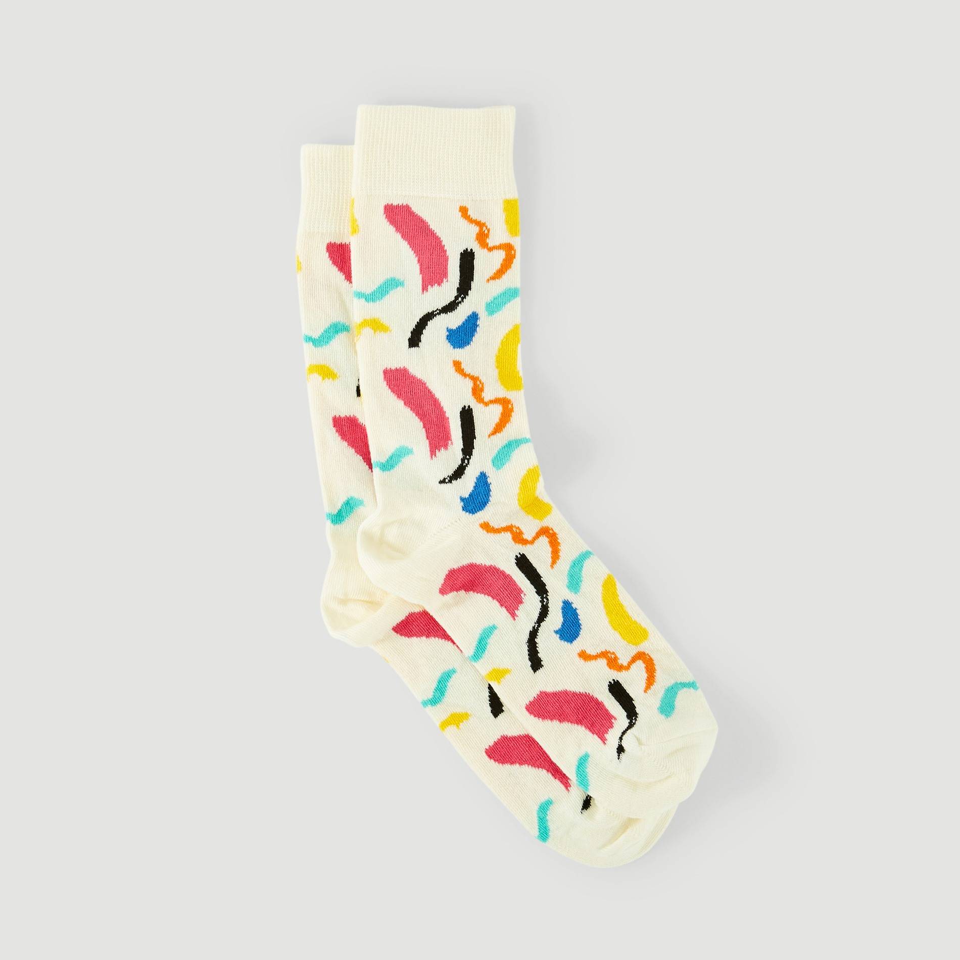 Chaussettes peinture, Ecru, large image number 1