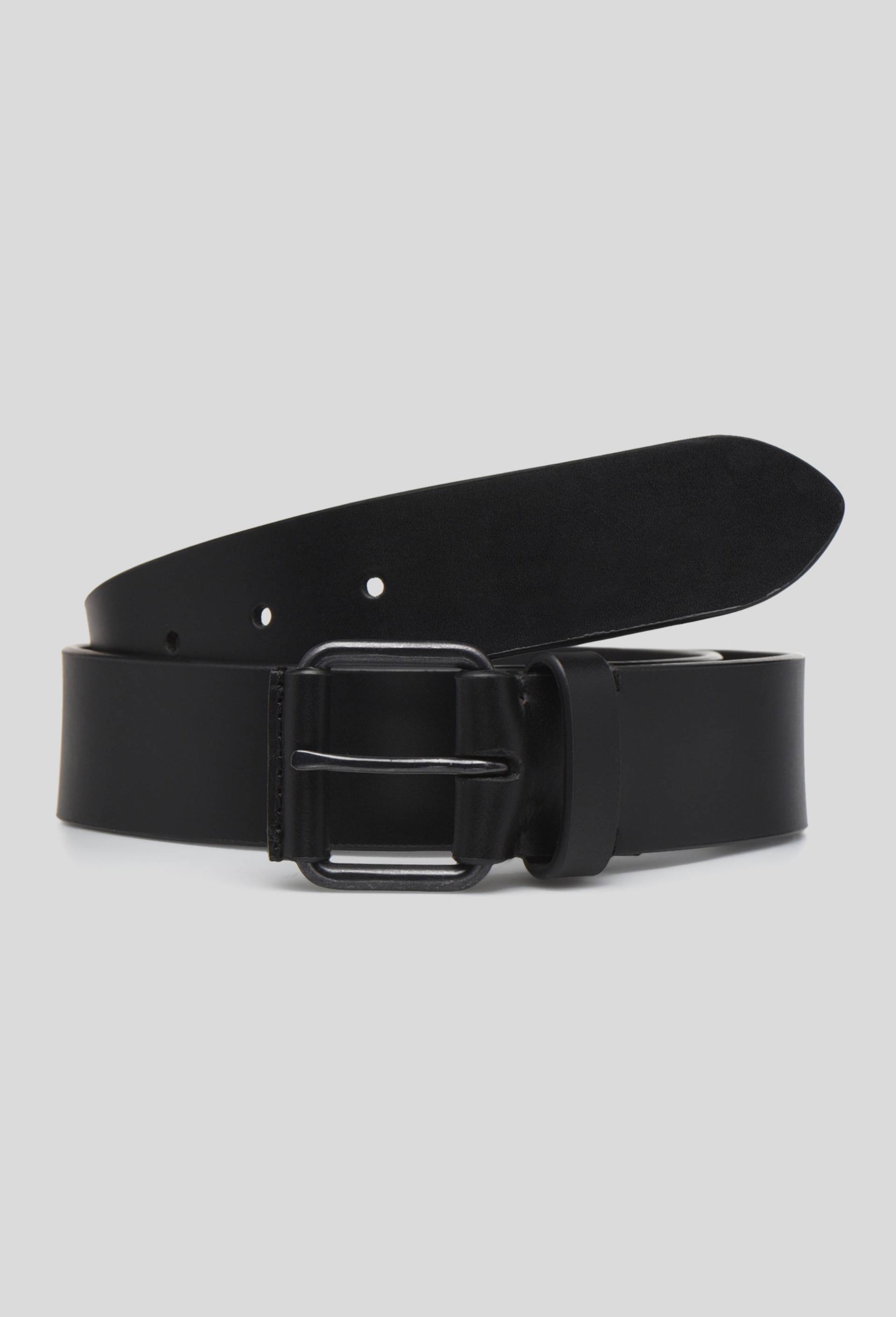 Ceinture unie , Cuir Responsable, Noir, large image number 0