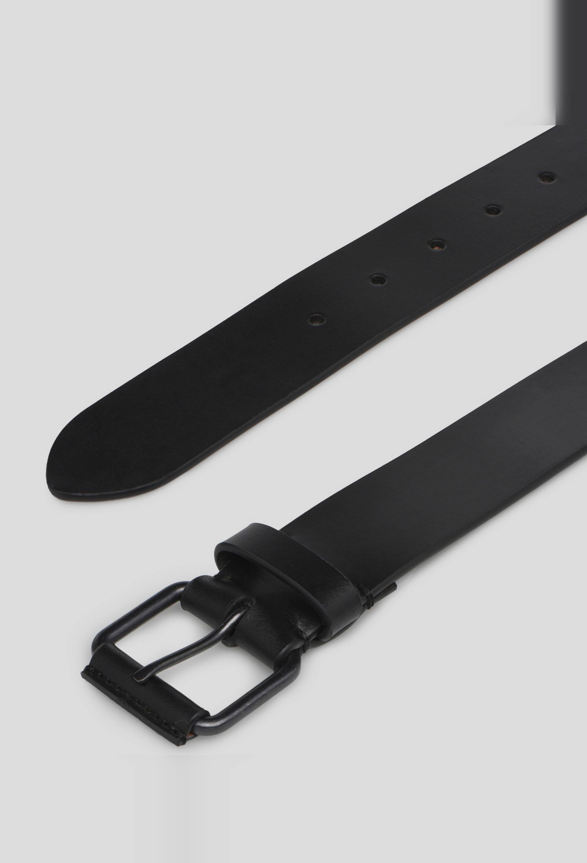 Ceinture unie , Cuir Responsable, Noir, large image number 1