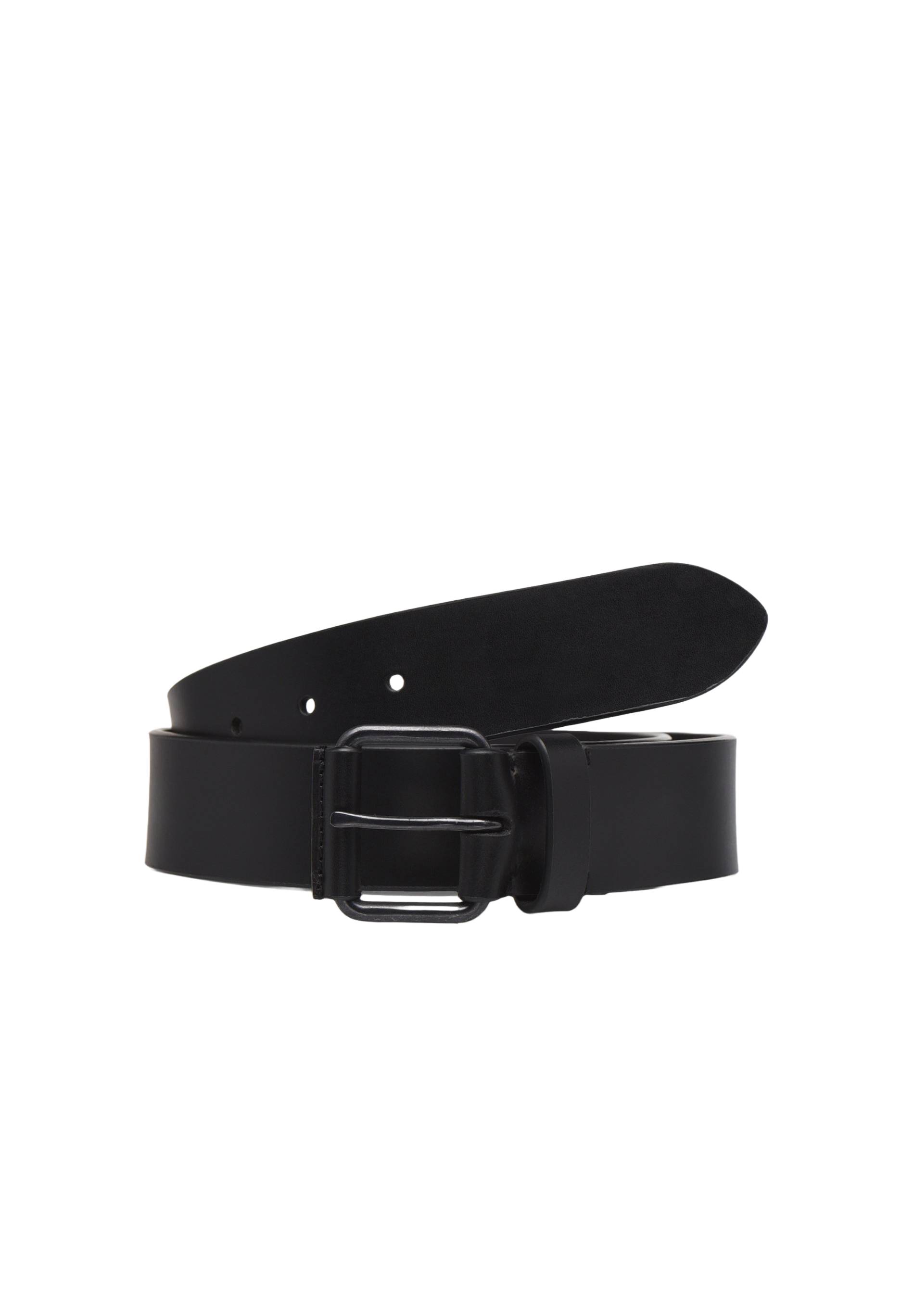 Ceinture unie , Cuir Responsable, Noir, large image number 2