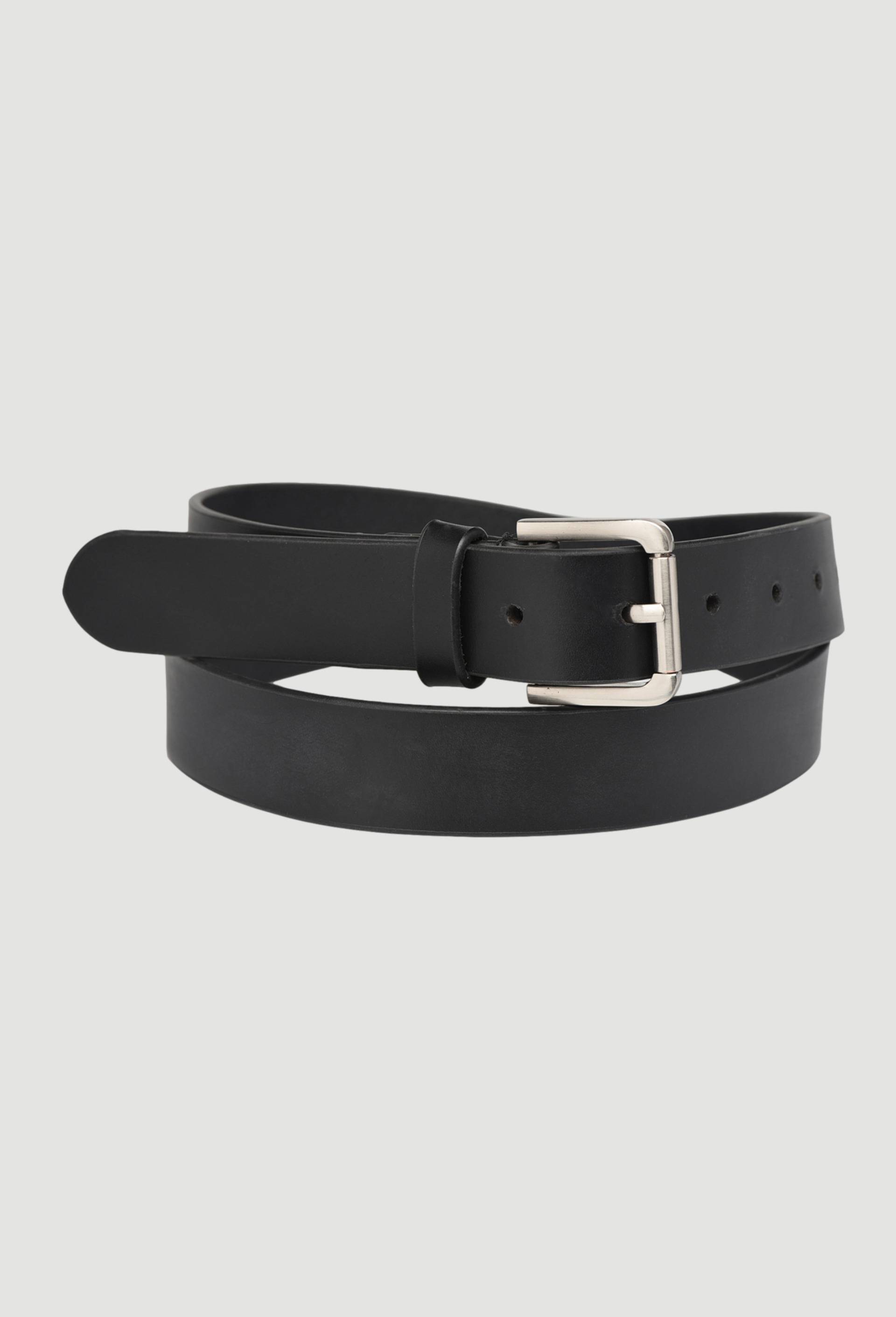 Ceinture unie , Cuir lisse Responsable, Noir, large image number 0