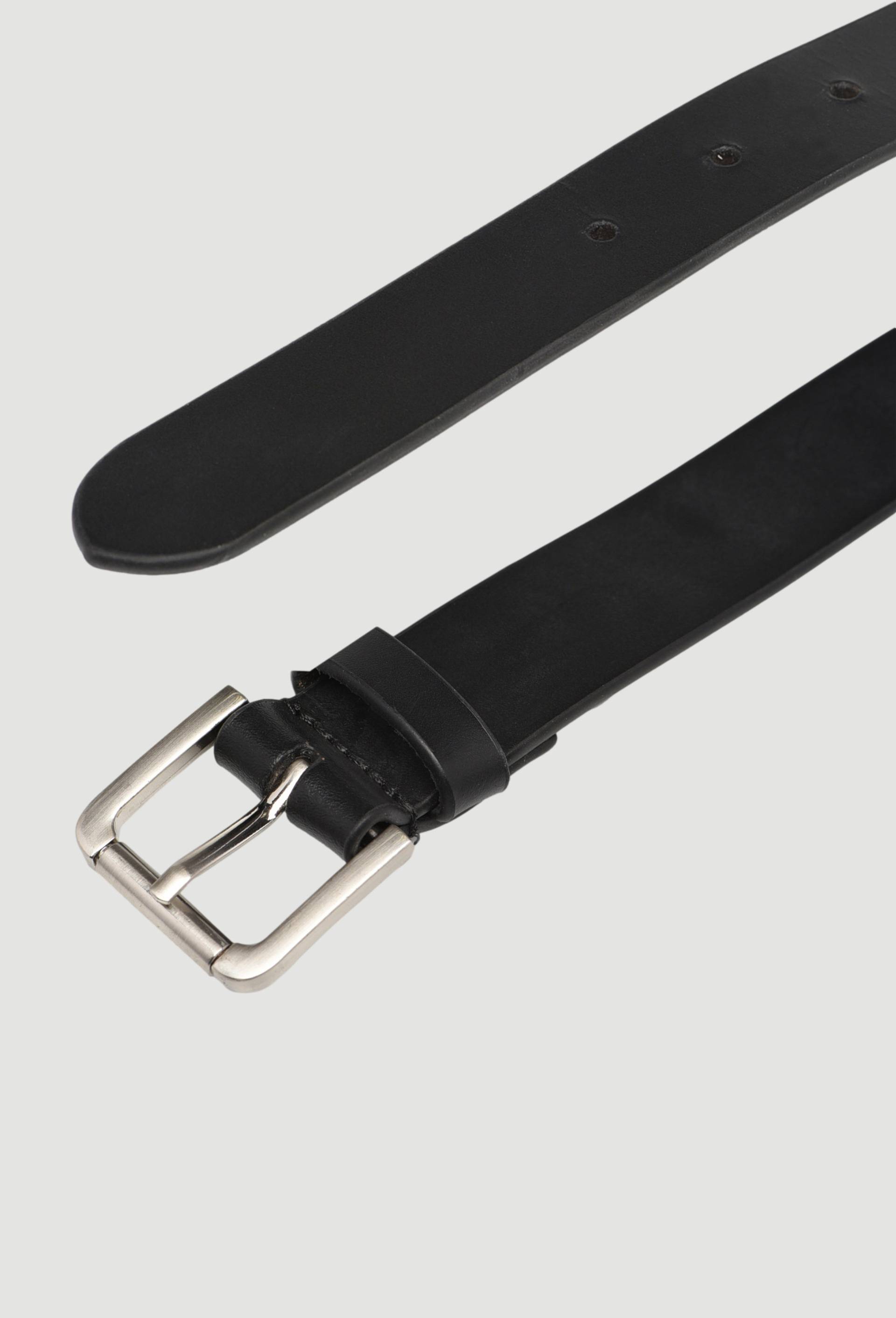 Ceinture unie , Cuir lisse Responsable, Noir, large image number 1