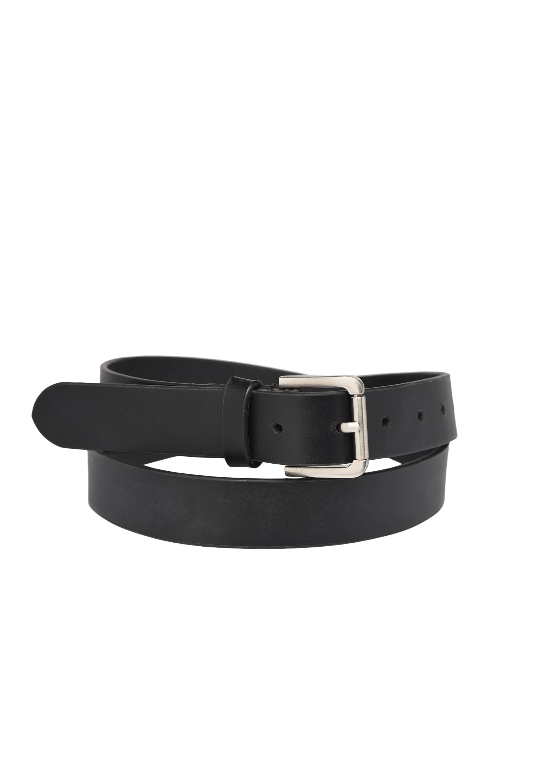 Ceinture unie , Cuir lisse Responsable, Noir, large image number 2