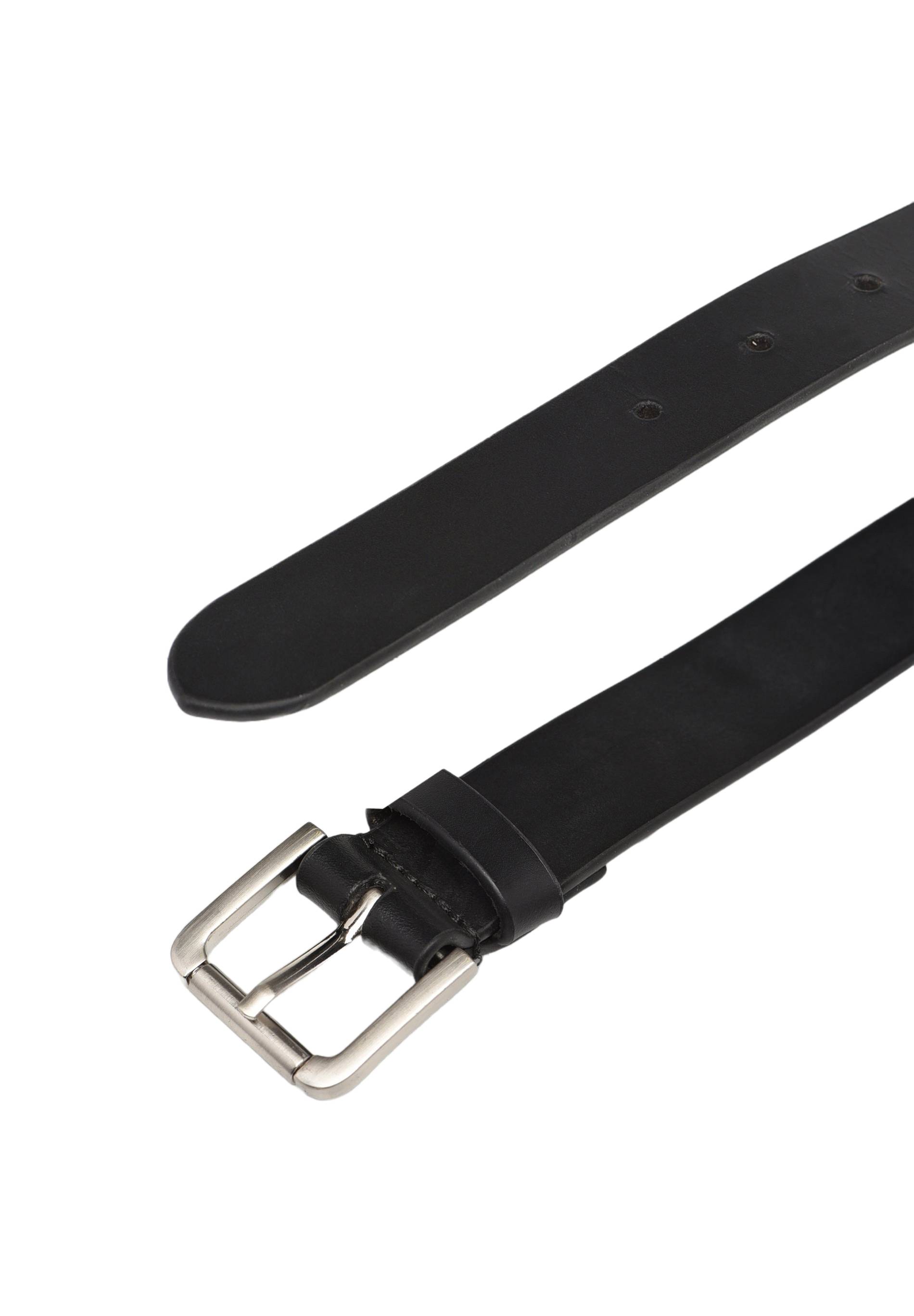Ceinture unie , Cuir lisse Responsable, Noir, large image number 3