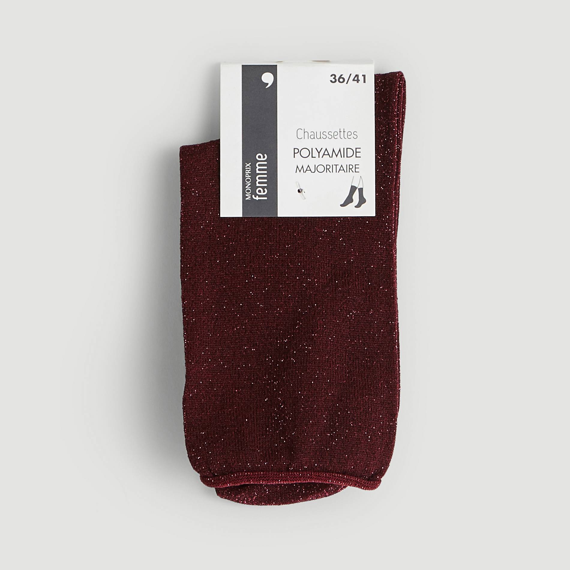 Chaussettes lurex, Cuivre, large image number 0