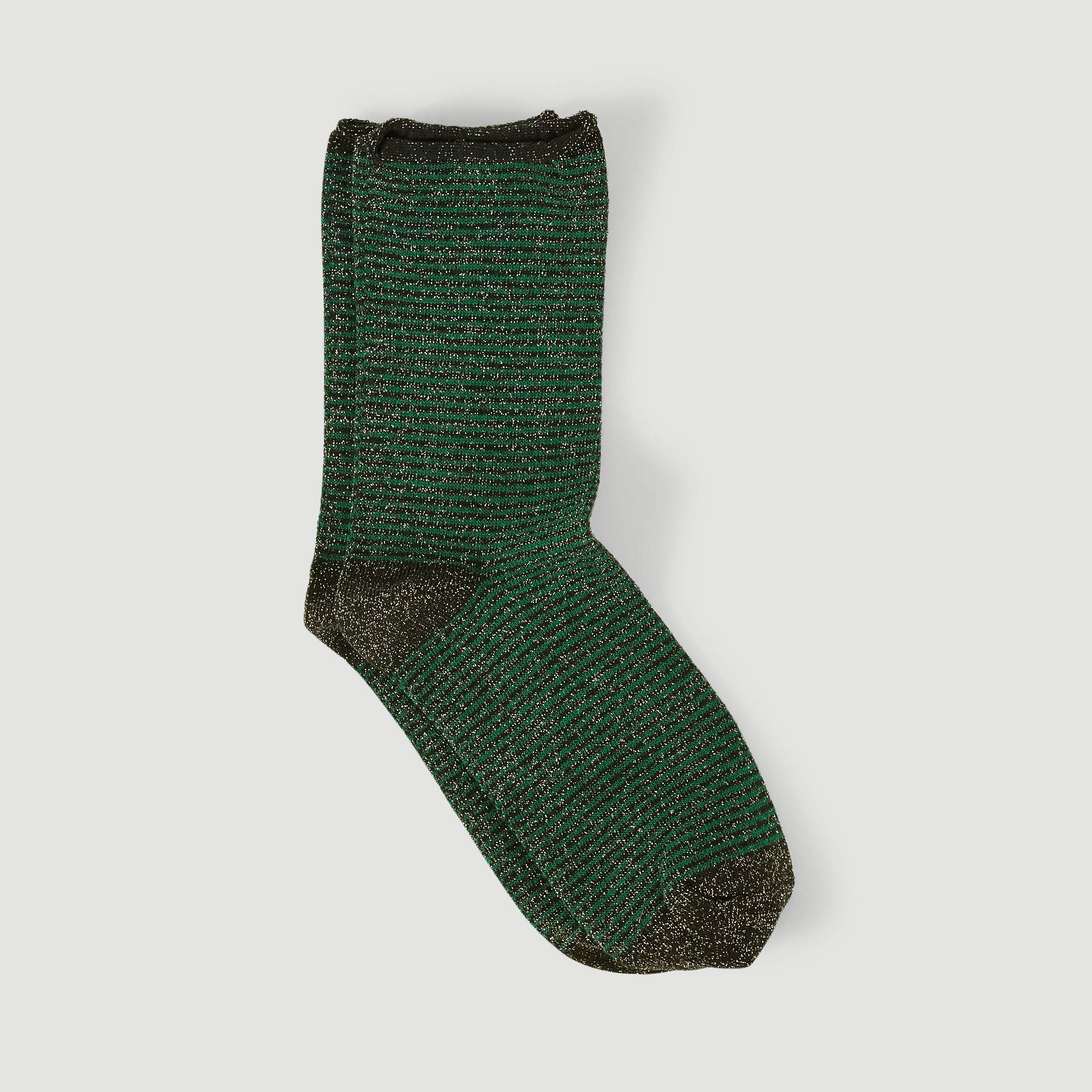 Chaussettes rayées, Vert, large image number 1.0