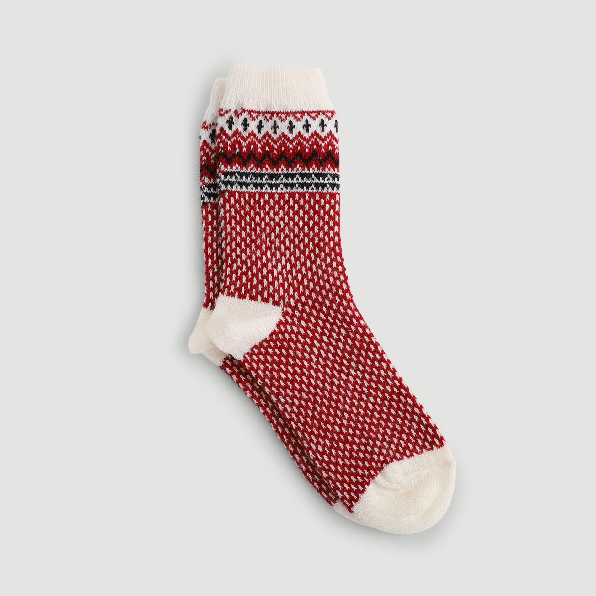 Chaussettes jacquard, Rouge, large image number 1