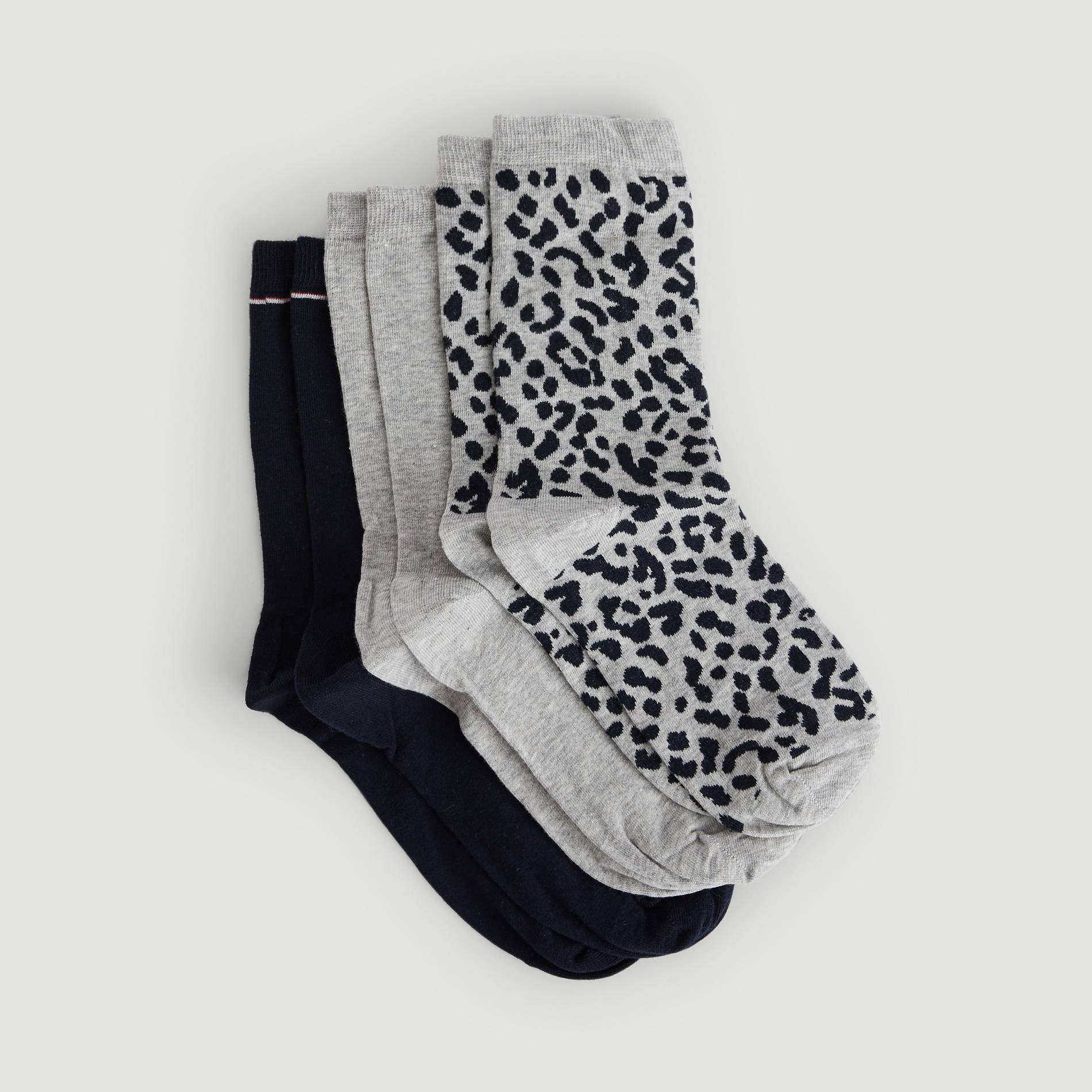 Chaussettes léopard, Gris, large image number 1.0