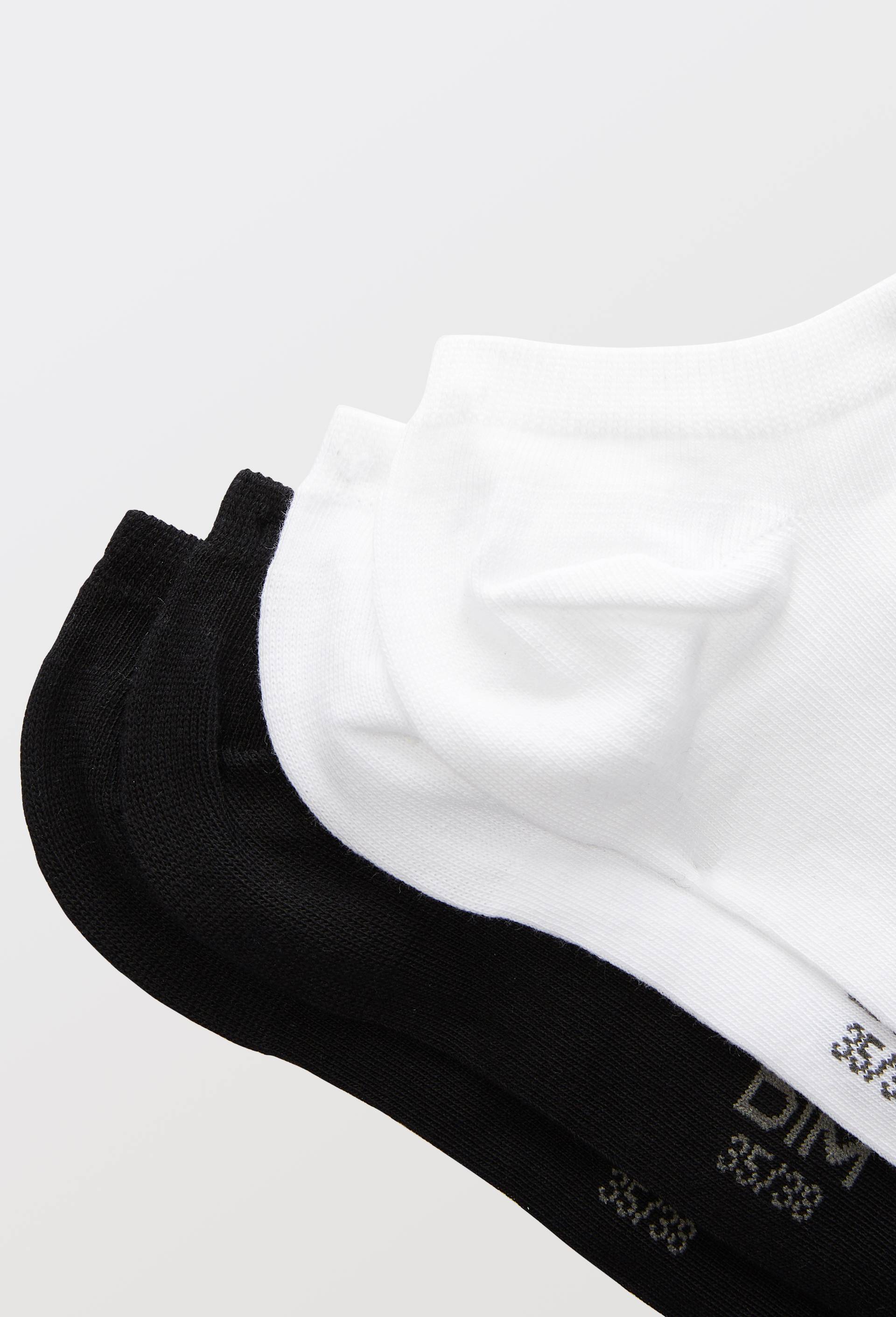 Lot de 2 paires de mini-socquettes en coton DIM, Blanc, large image number 1