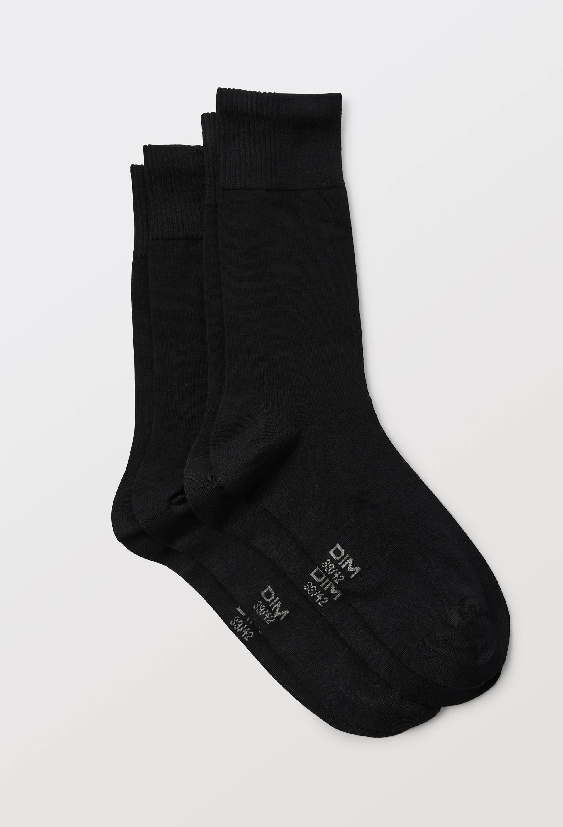 Lot de 2 paires de chaussettes en bambou DIM, Noir, large image number 0.0