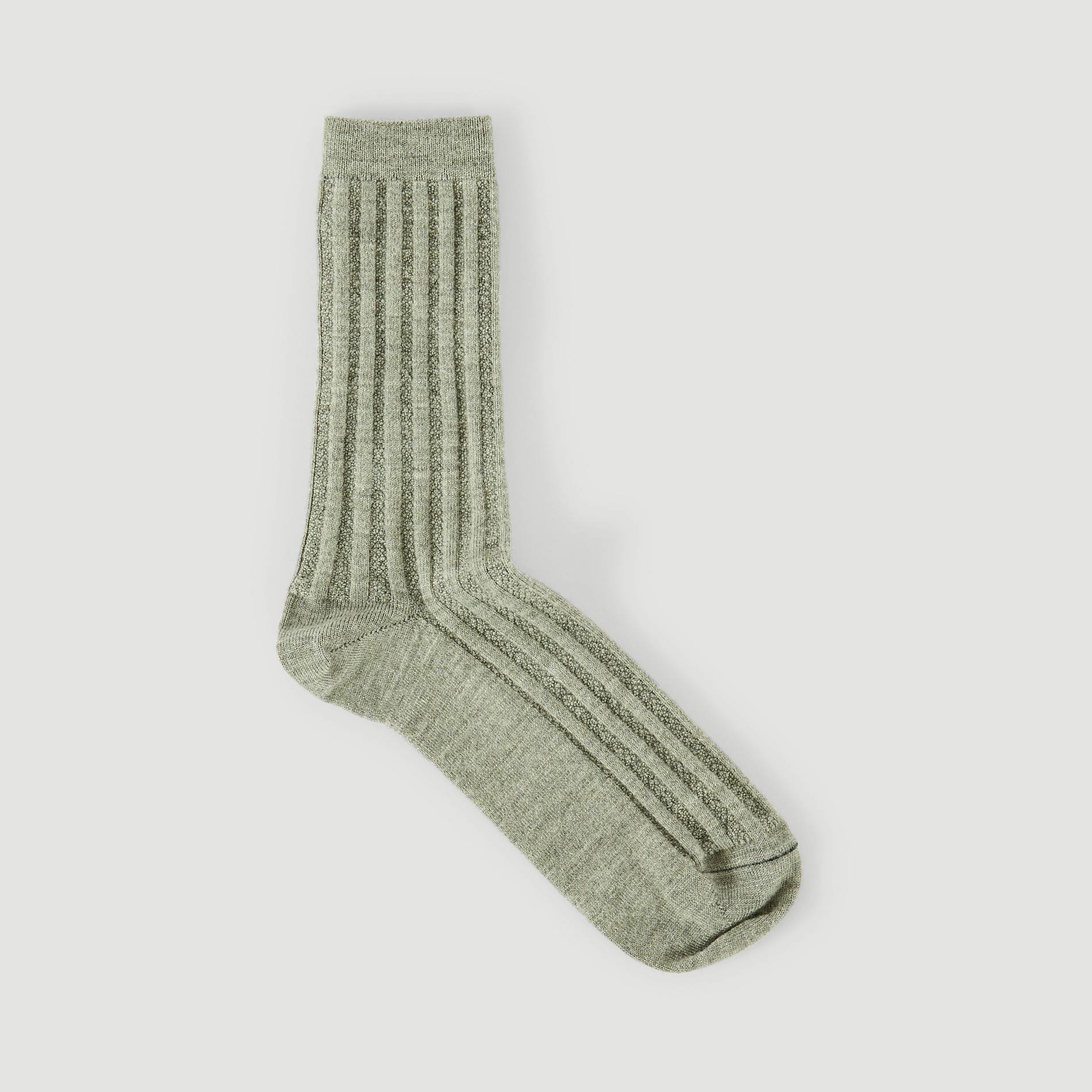 Mi-chaussette laine et cachemire, Gris, large image number 1