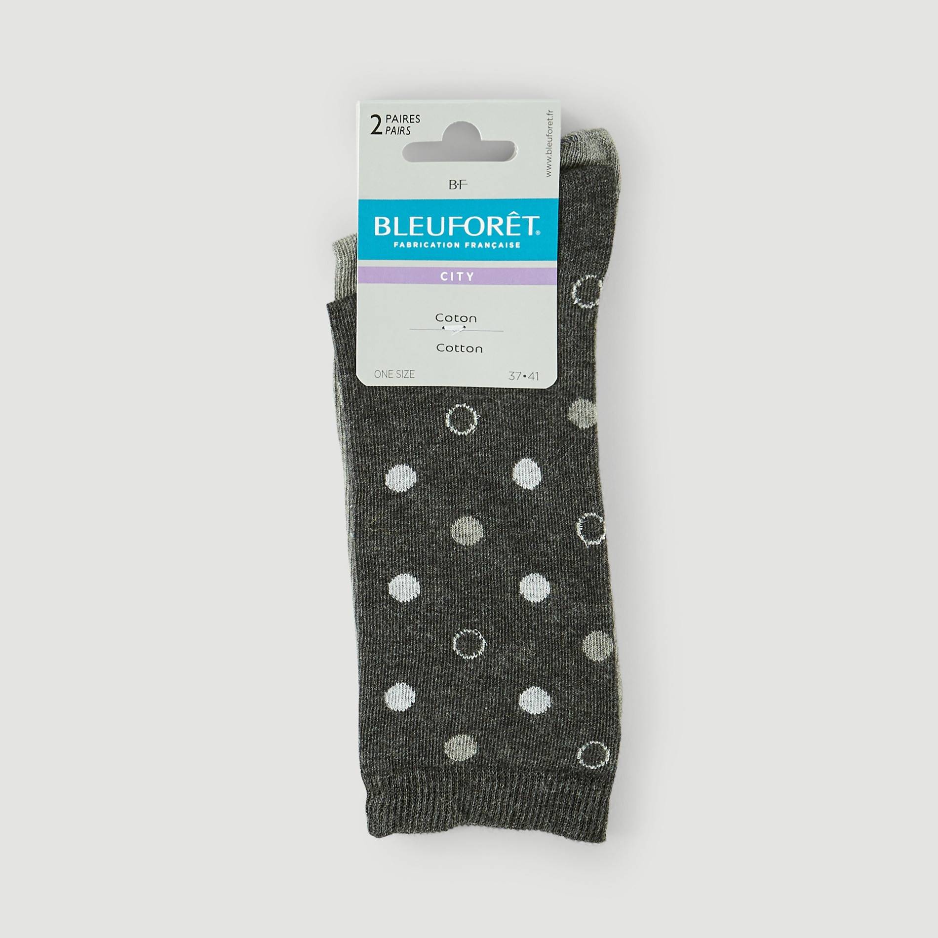 Duo mi-chaussettes pois multicolor, Anthracite, large image number 0