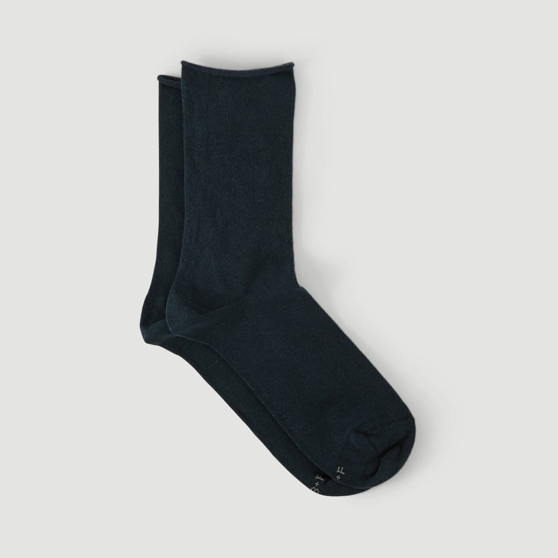 Lot de 2 paires de chaussettes en coton Bleufor&ecirc;t, Bleu fonc&eacute;, large image number 1