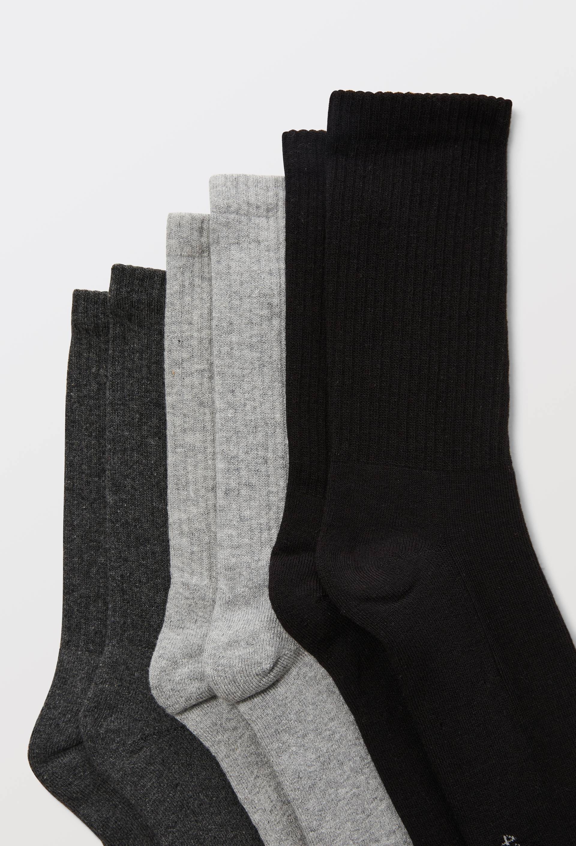 Lot de 3 paires de chaussettes en coton de SPORT, certifi&eacute; OEKO-TEX, Gris fonc&eacute;, large image number 1.0