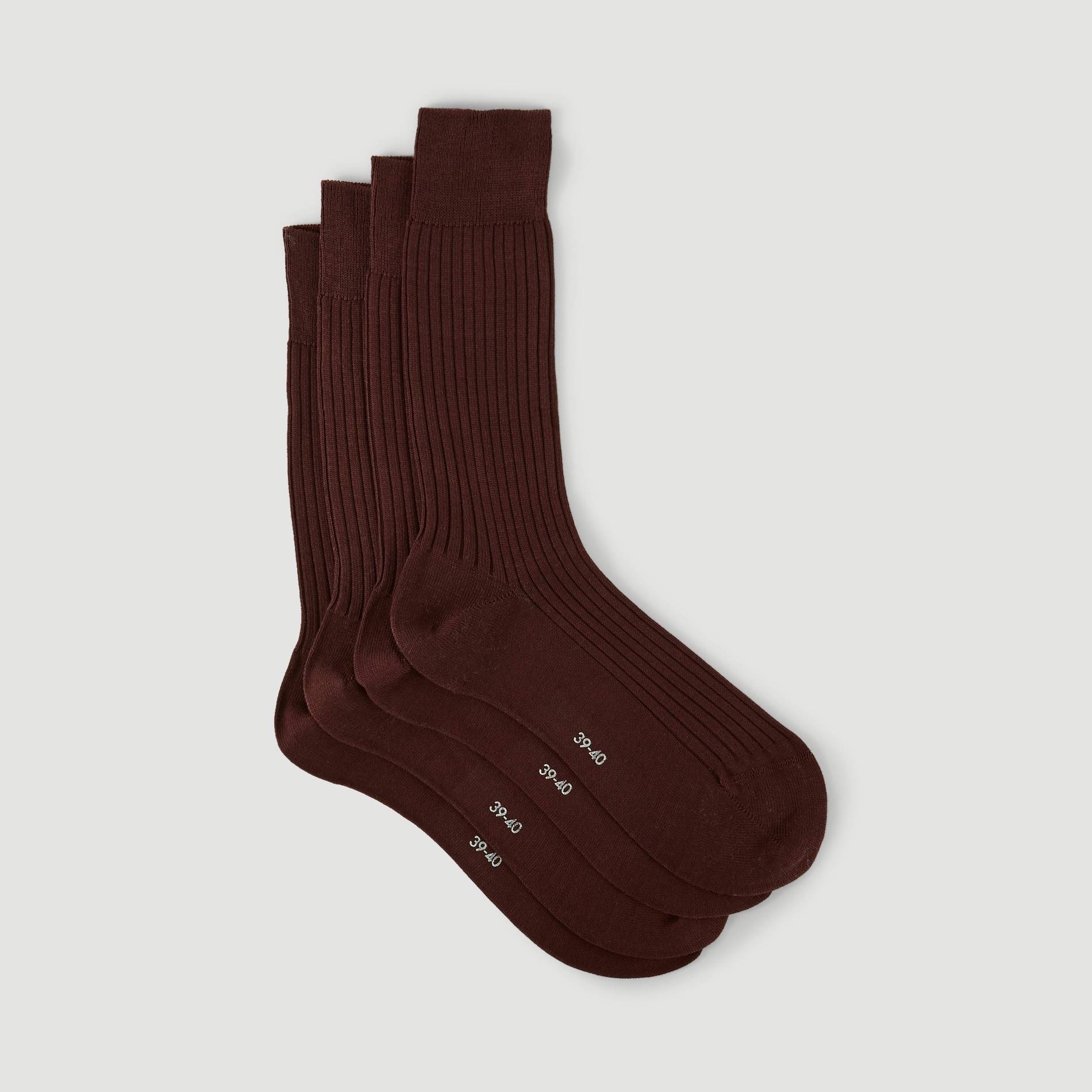 Lot de 2 paires de chaussettes en fil d'écosse, Prune, large image number 1