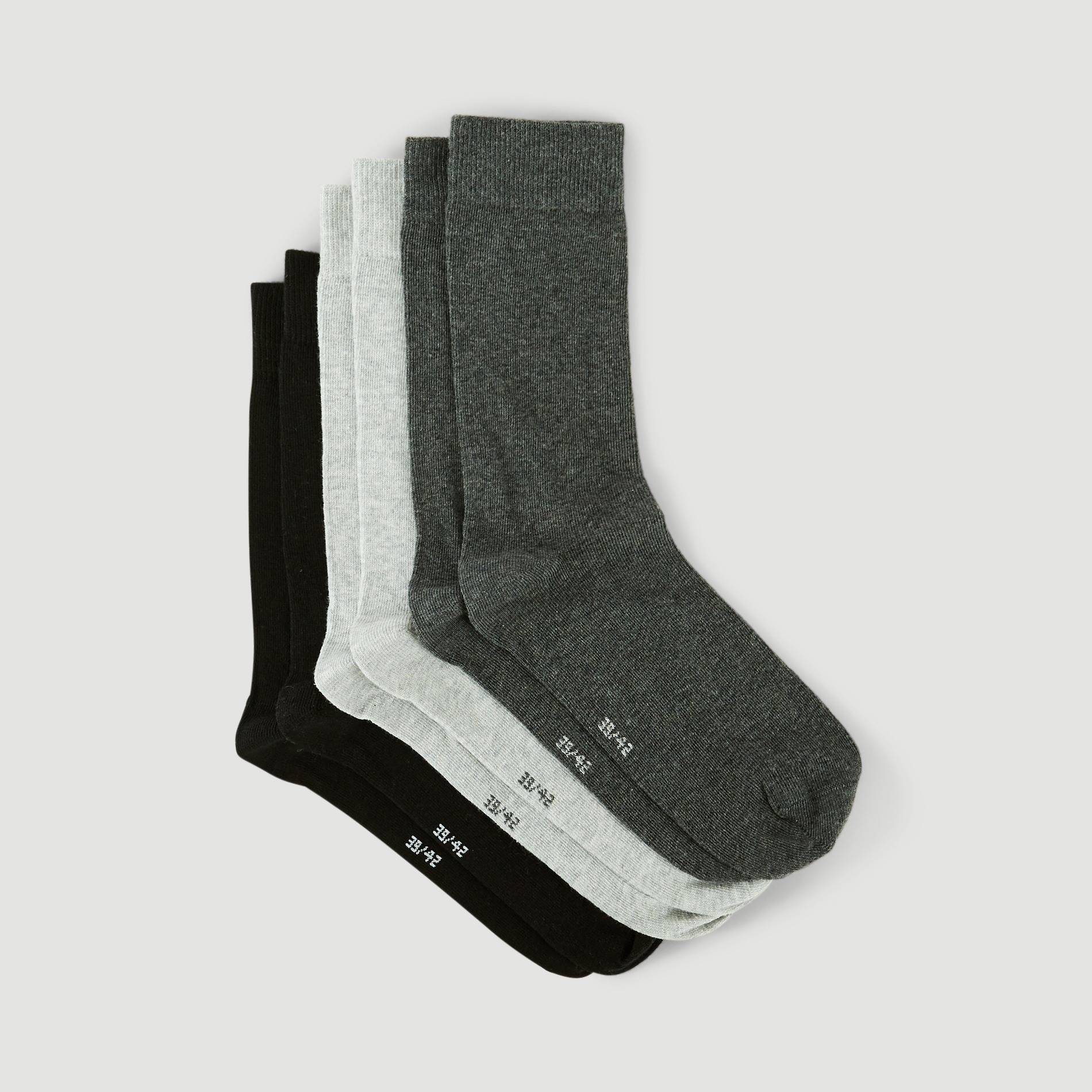 Lot de 3 paires de chaussettes en coton, Multicolore, large image number 1