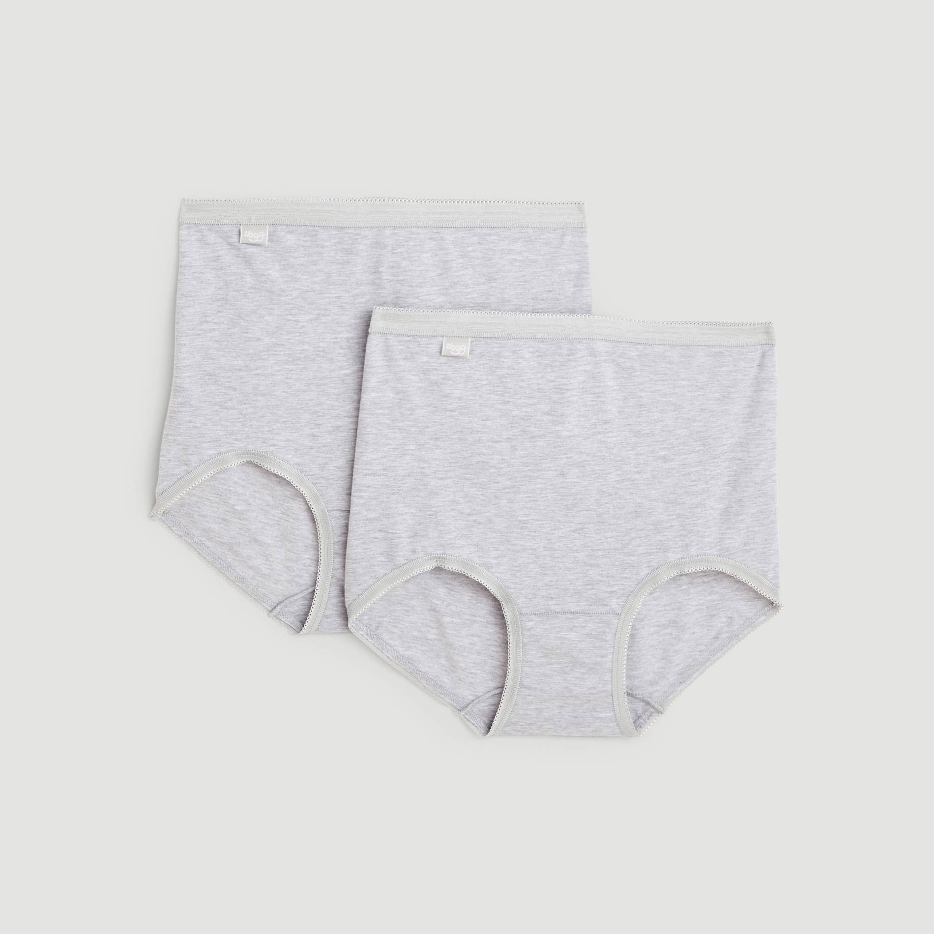 Lot de 2 culottes midi en coton Sloggi, Gris, large image number 0