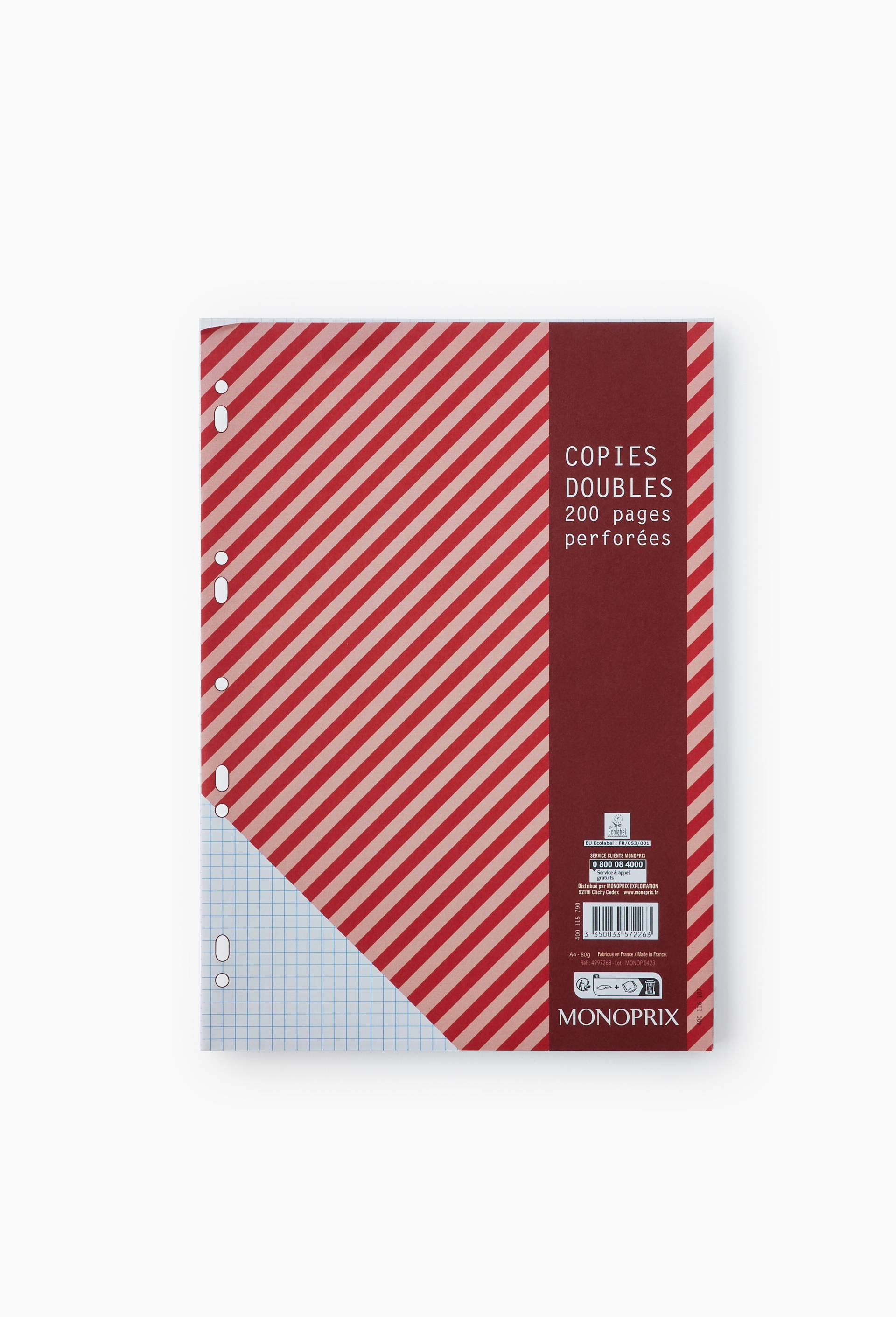 200 copies doubles, A4, petits carreaux, 80gr/m², , large image number 0