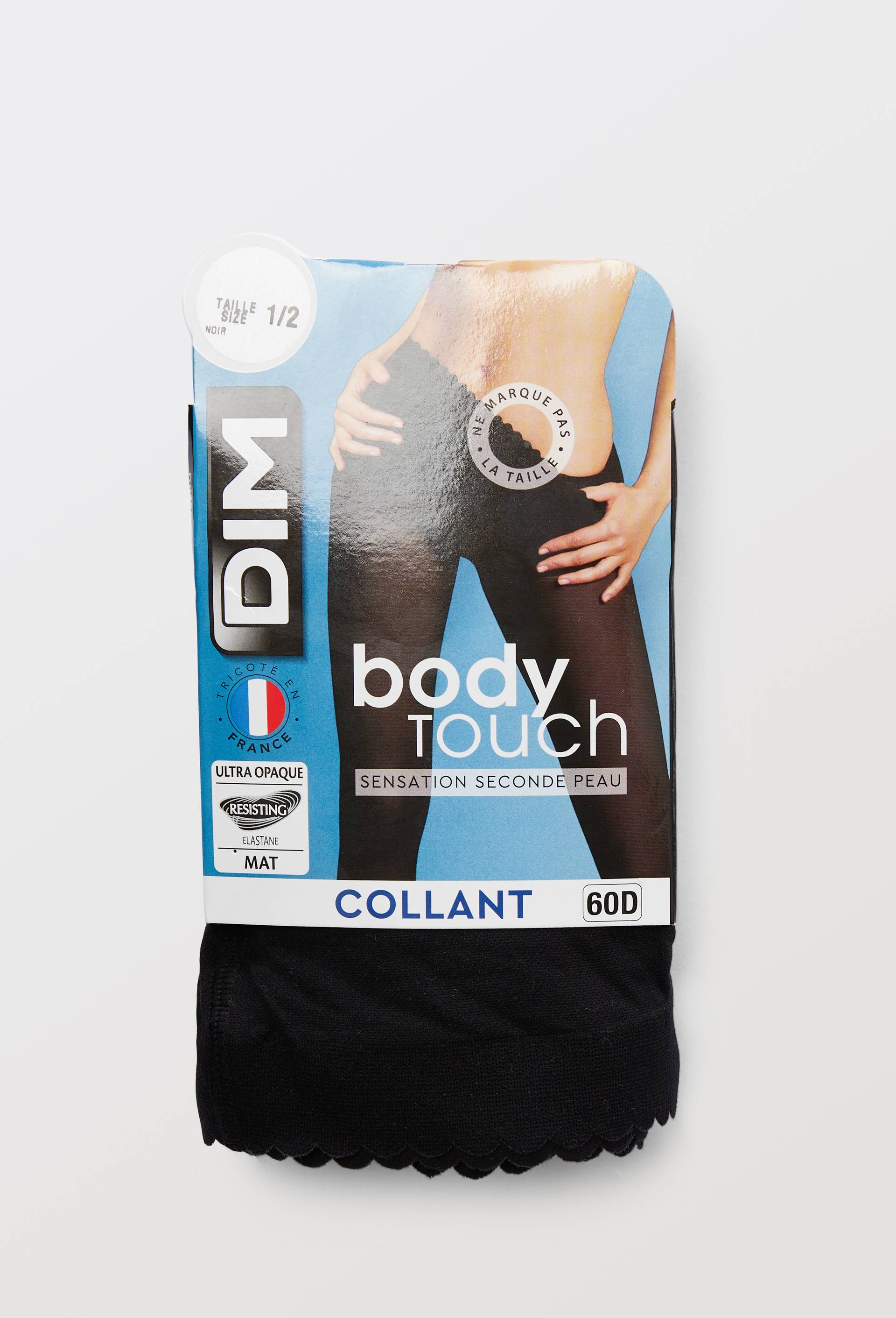Collant noir opaque DIM Body Touch, Noir, large image number 1.0