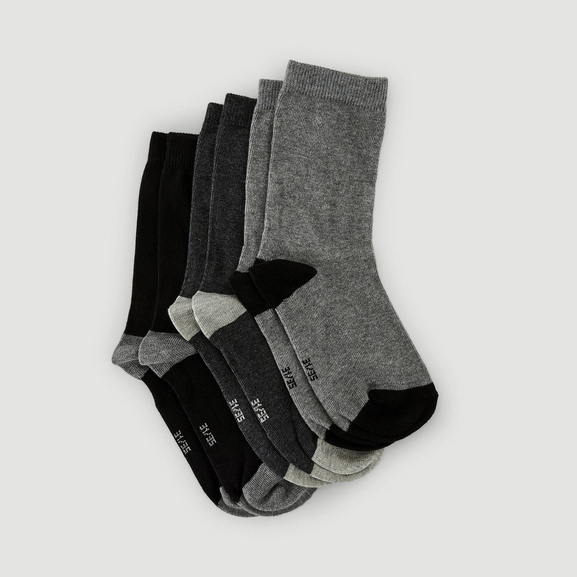 Lot de 3 paires de chaussettes, Anthracite, large image number 0