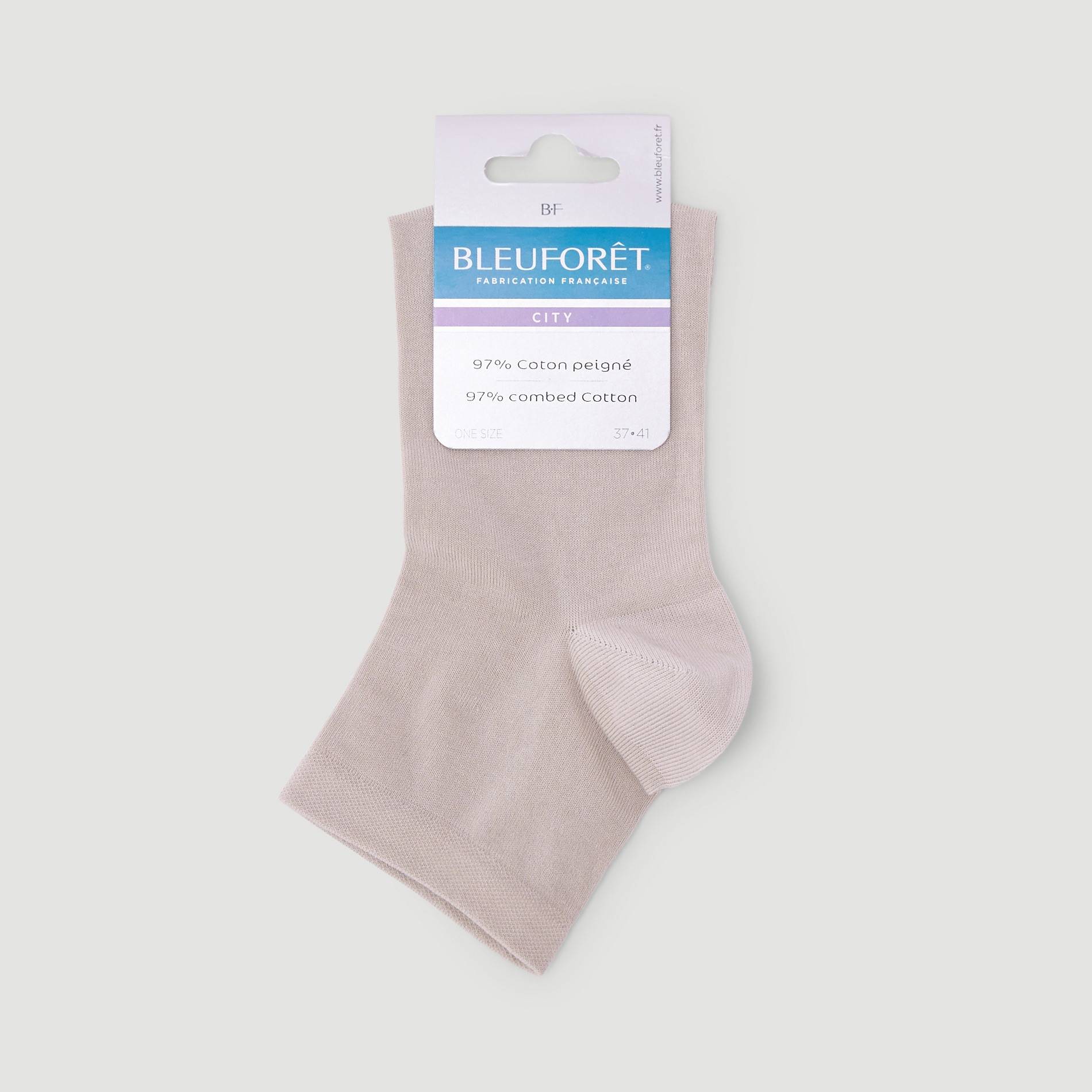 Paire de socquettes en coton Bleuforêt, Beige, swatch image