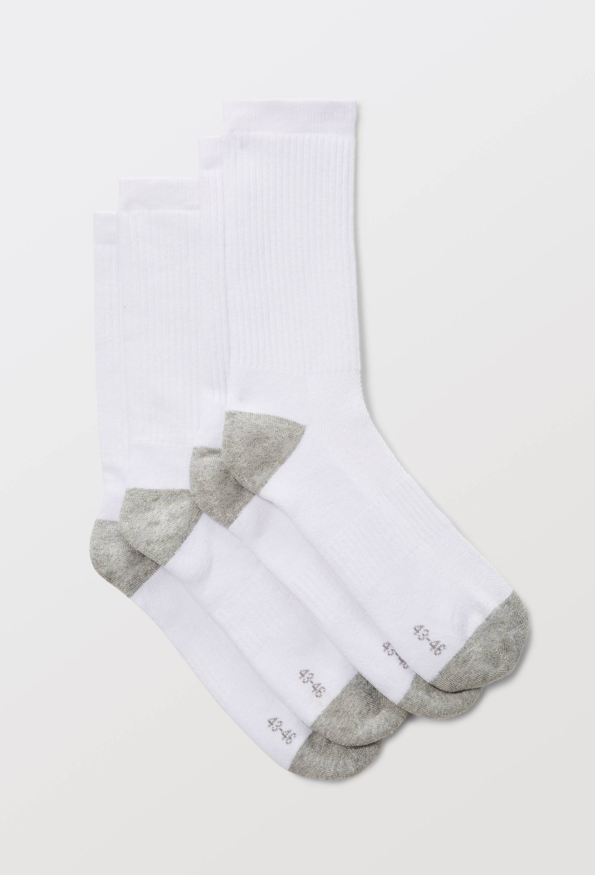 Lot de 2 paires de chaussettes en coton de SPORT, certifi&eacute; OEKO-TEX, Blanc, swatch image